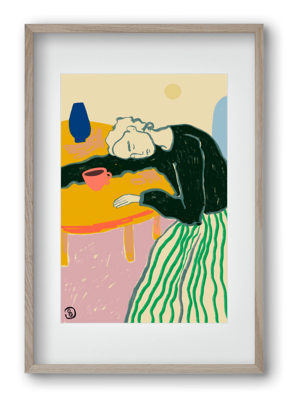 MOTHERHOOD, 40x60 cm (30x45 cm), Tölgy keret, paszpartuval