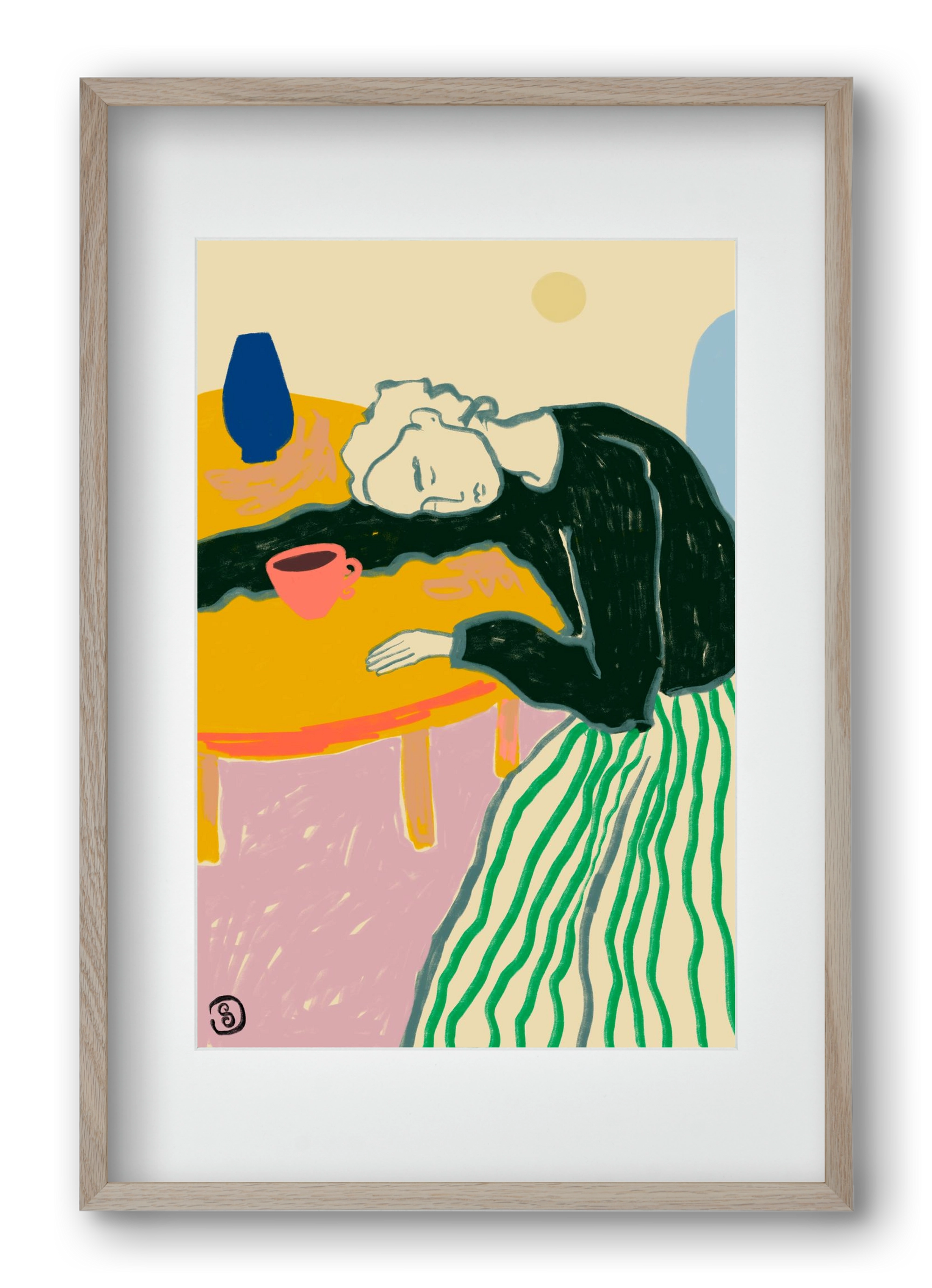 MOTHERHOOD, 40x60 cm (30x45 cm), Tölgy keret, paszpartuval