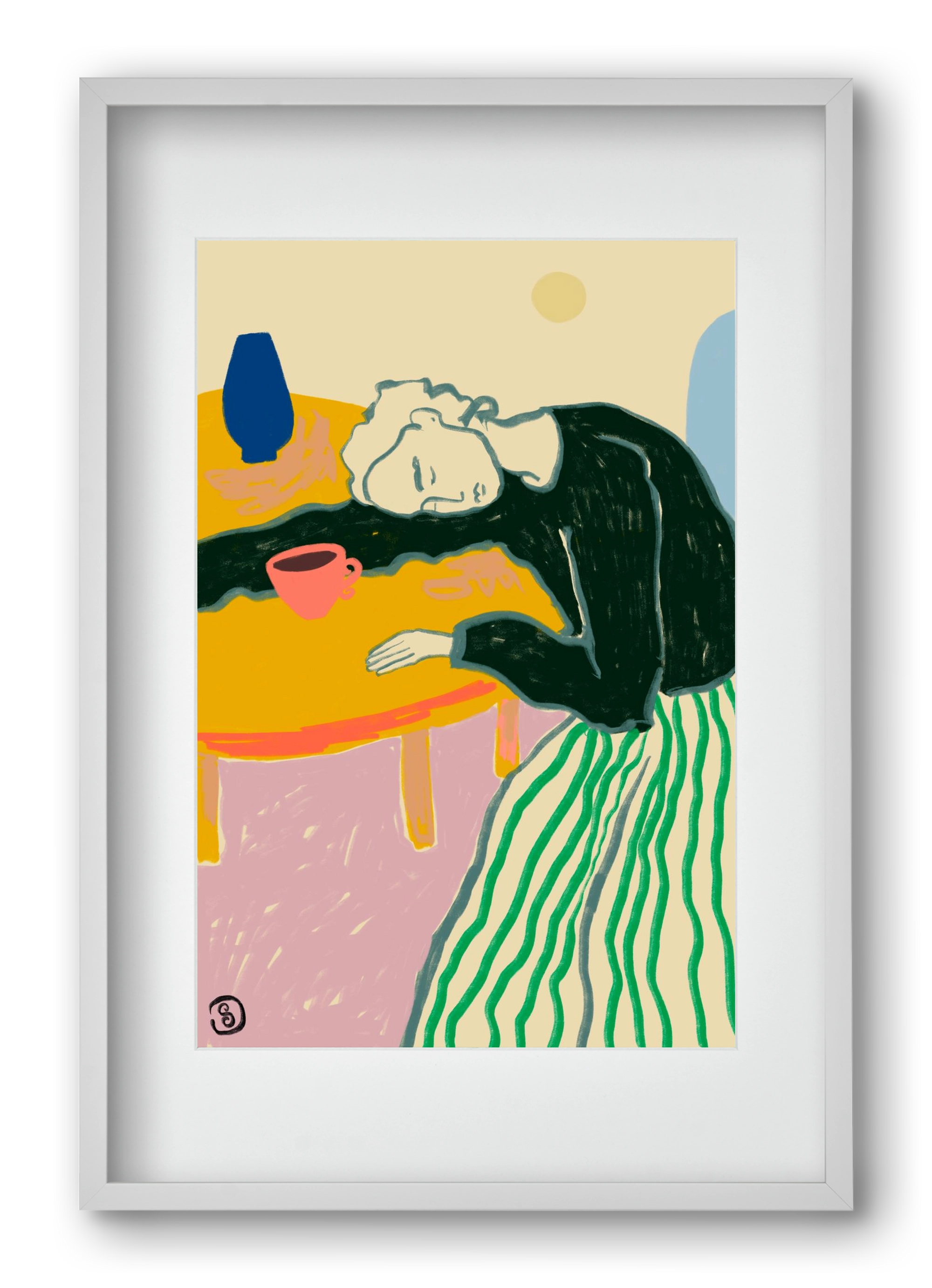 MOTHERHOOD, 40x60 cm (30x45 cm), Fehér keret, paszpartuval