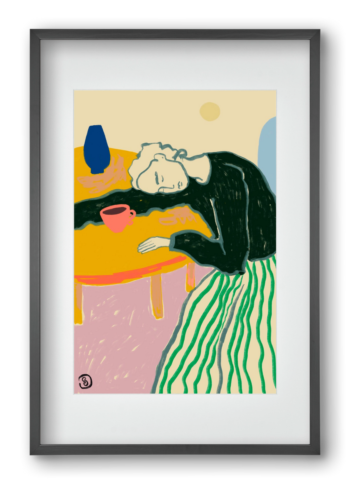 MOTHERHOOD, 40x60 cm (30x45 cm), Fekete keret, paszpartuval