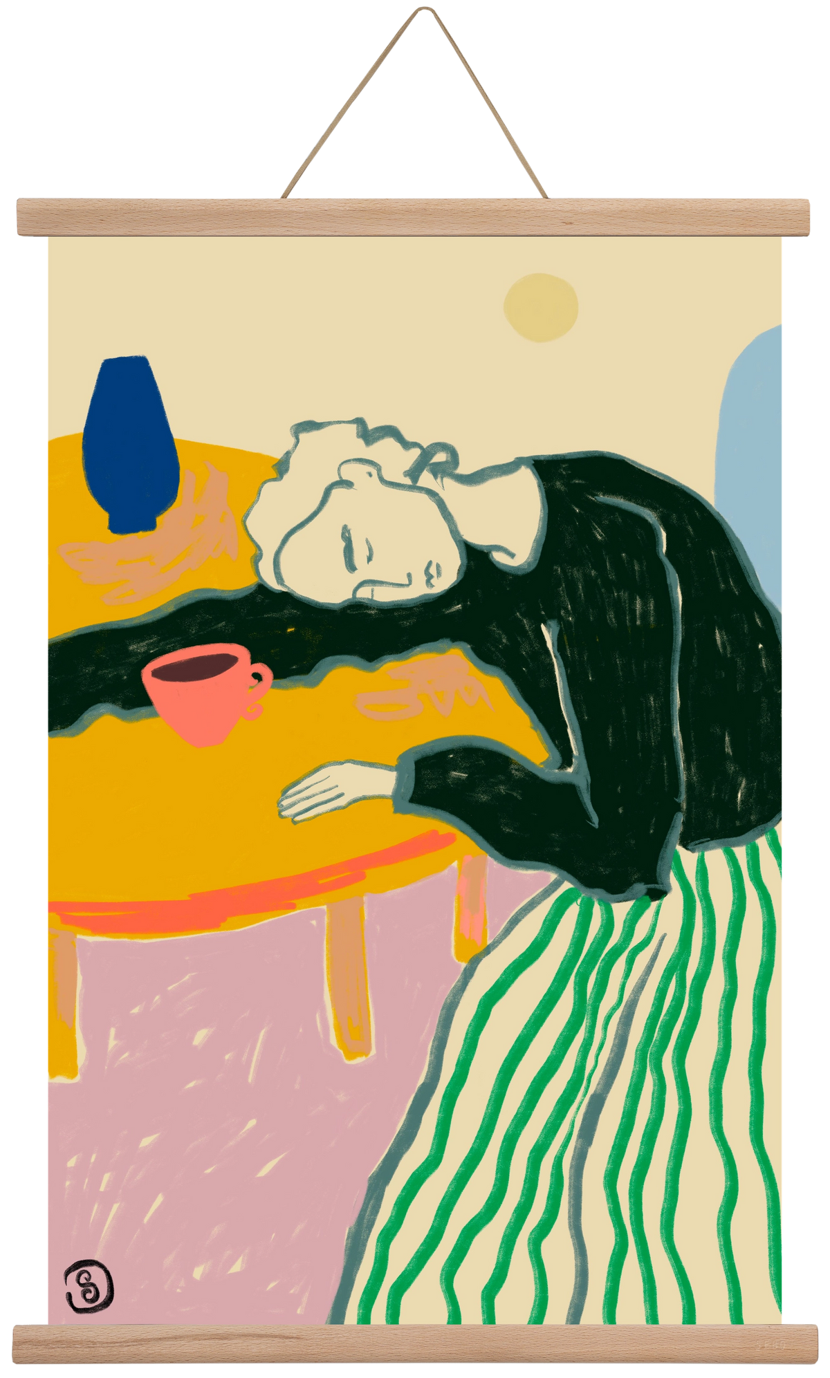 MOTHERHOOD, 40x60 cm (40x60 cm), Tölgy akasztó