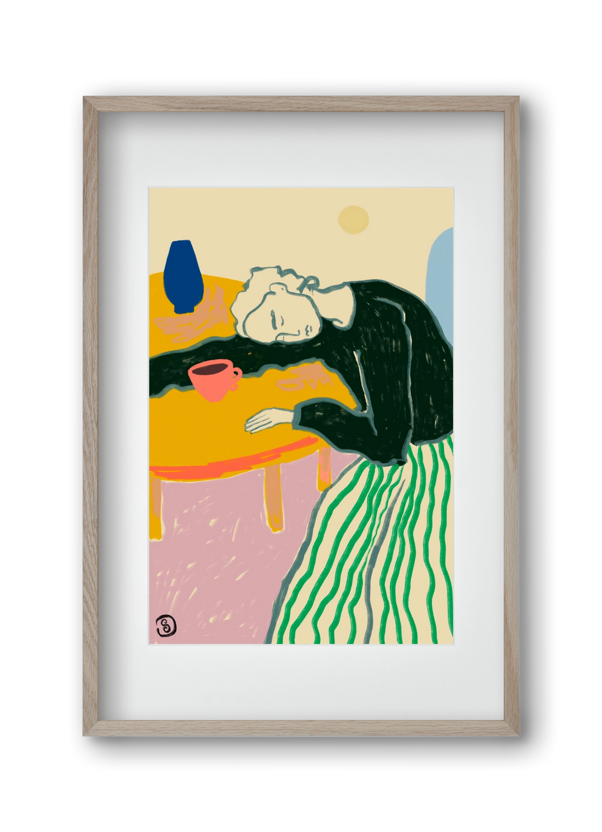 MOTHERHOOD, 30x45 cm (20x30 cm), Tölgy keret, paszpartuval