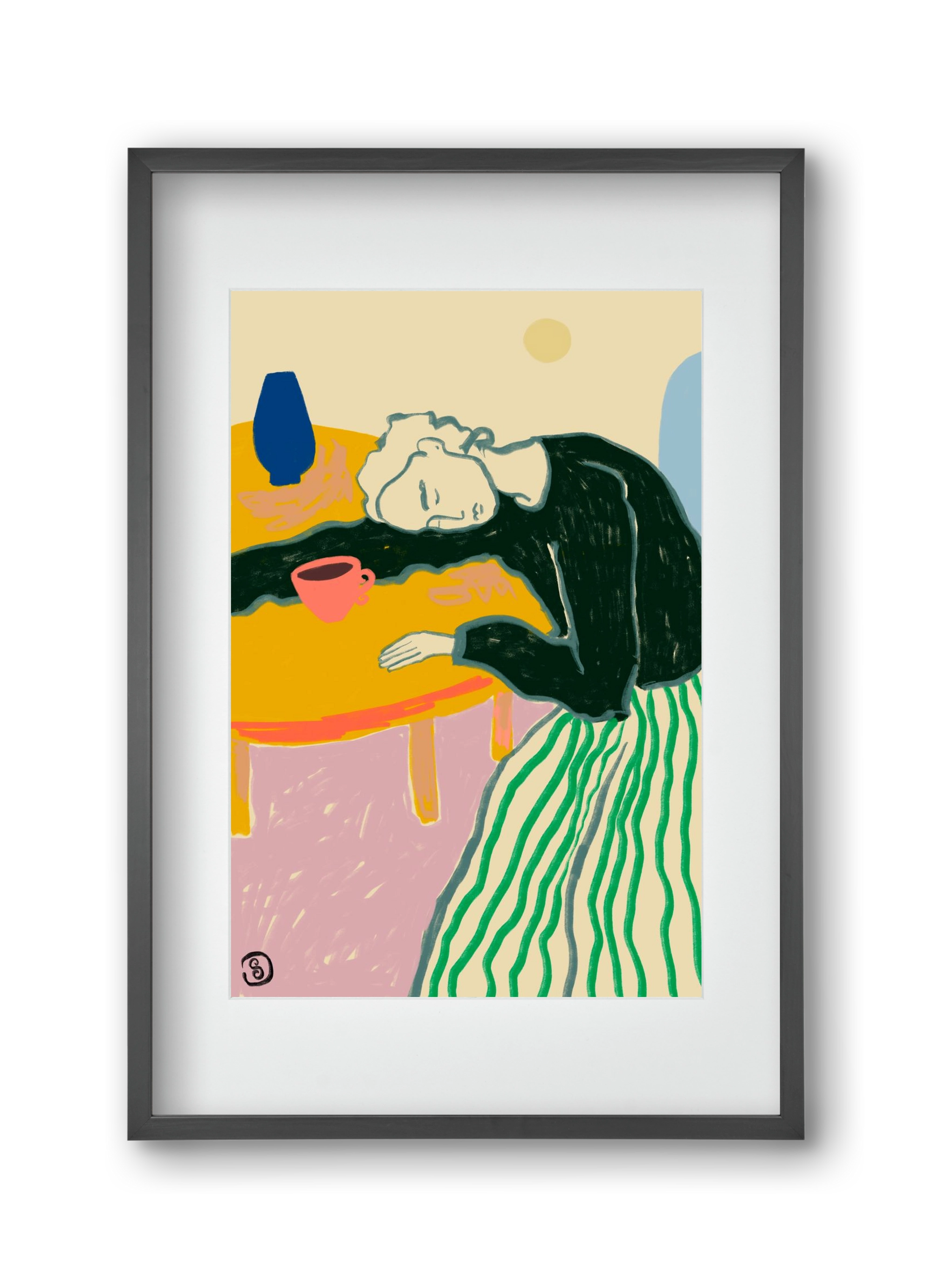 MOTHERHOOD, 30x45 cm (20x30 cm), Fekete keret, paszpartuval