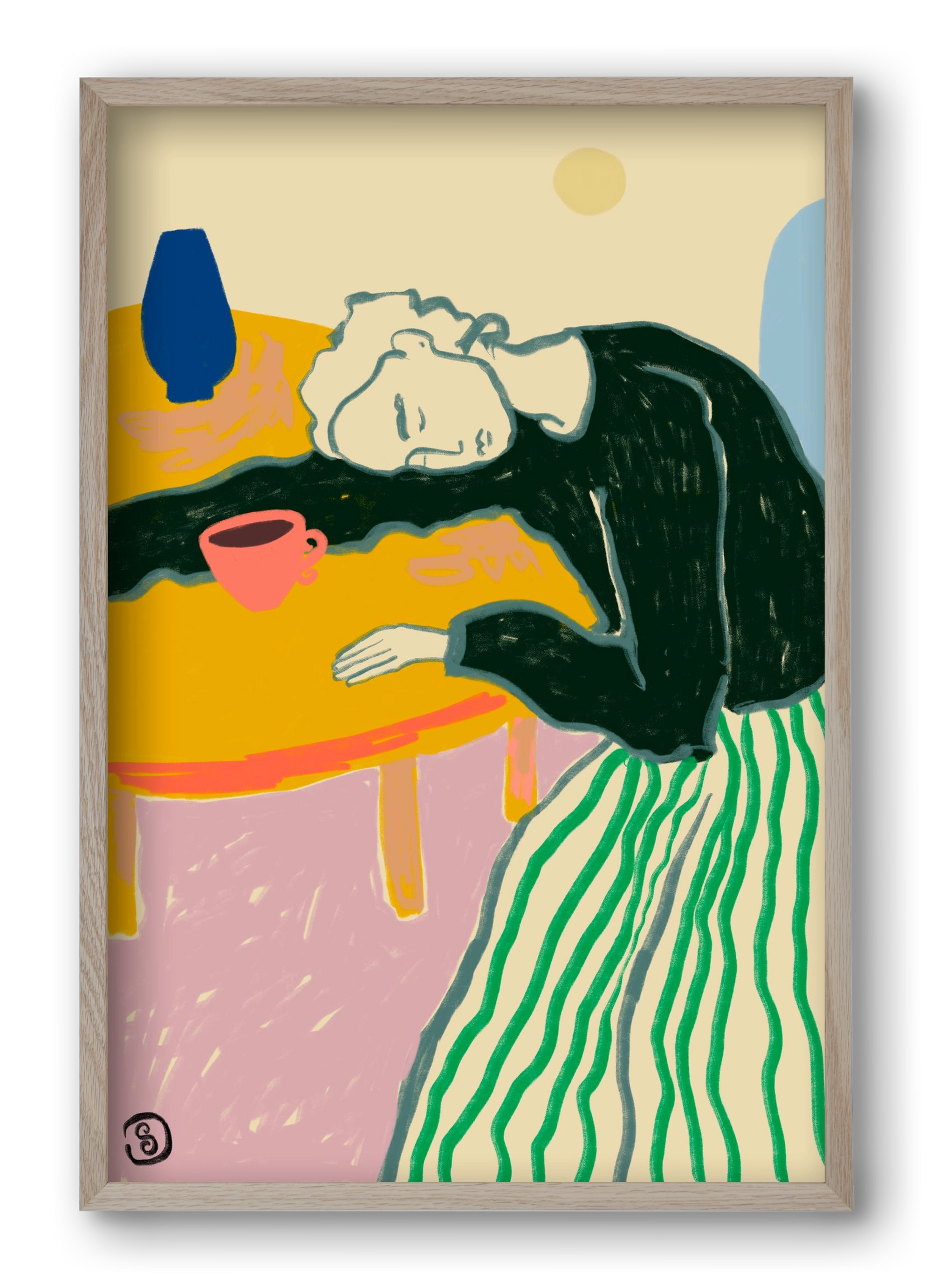 MOTHERHOOD, 40x60 cm (40x60 cm), Tölgy keret