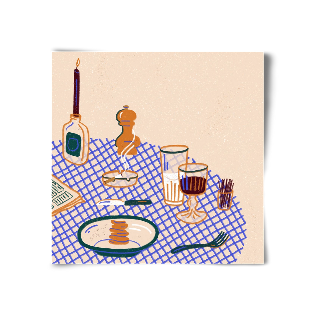 Tabletop, 30x30 cm, Keret nélkül