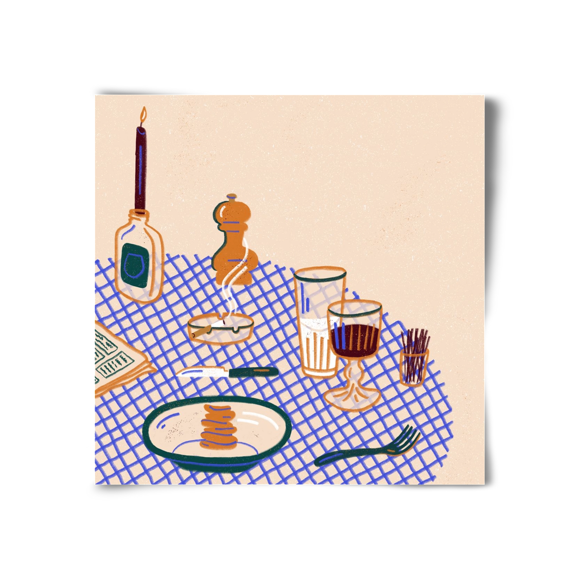 Tabletop, 30x30 cm, Keret nélkül