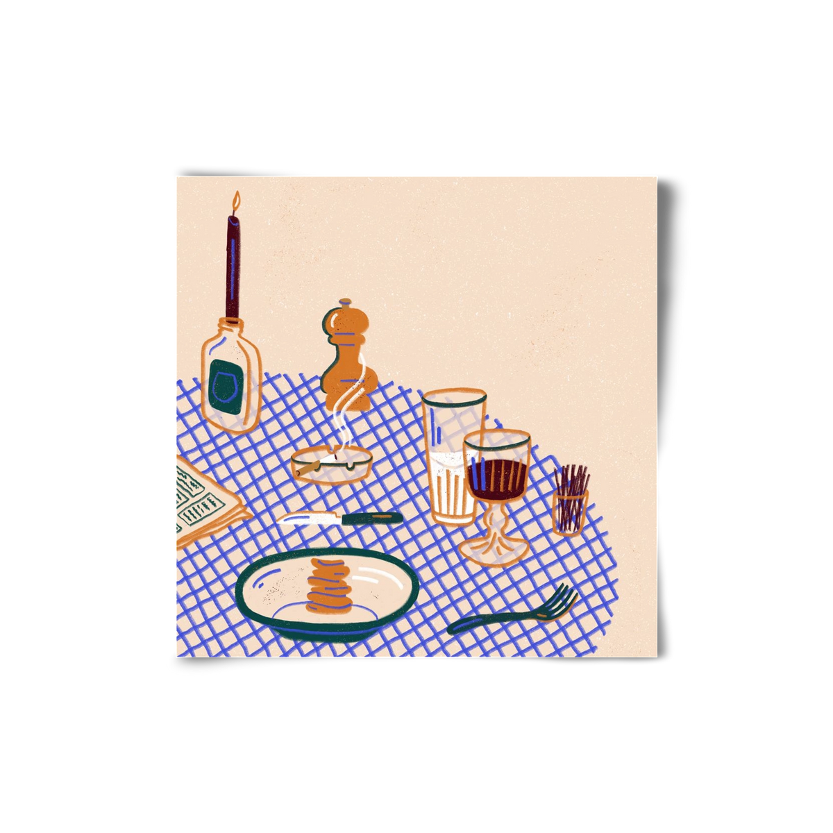 Tabletop, 20x20 cm, Keret nélkül