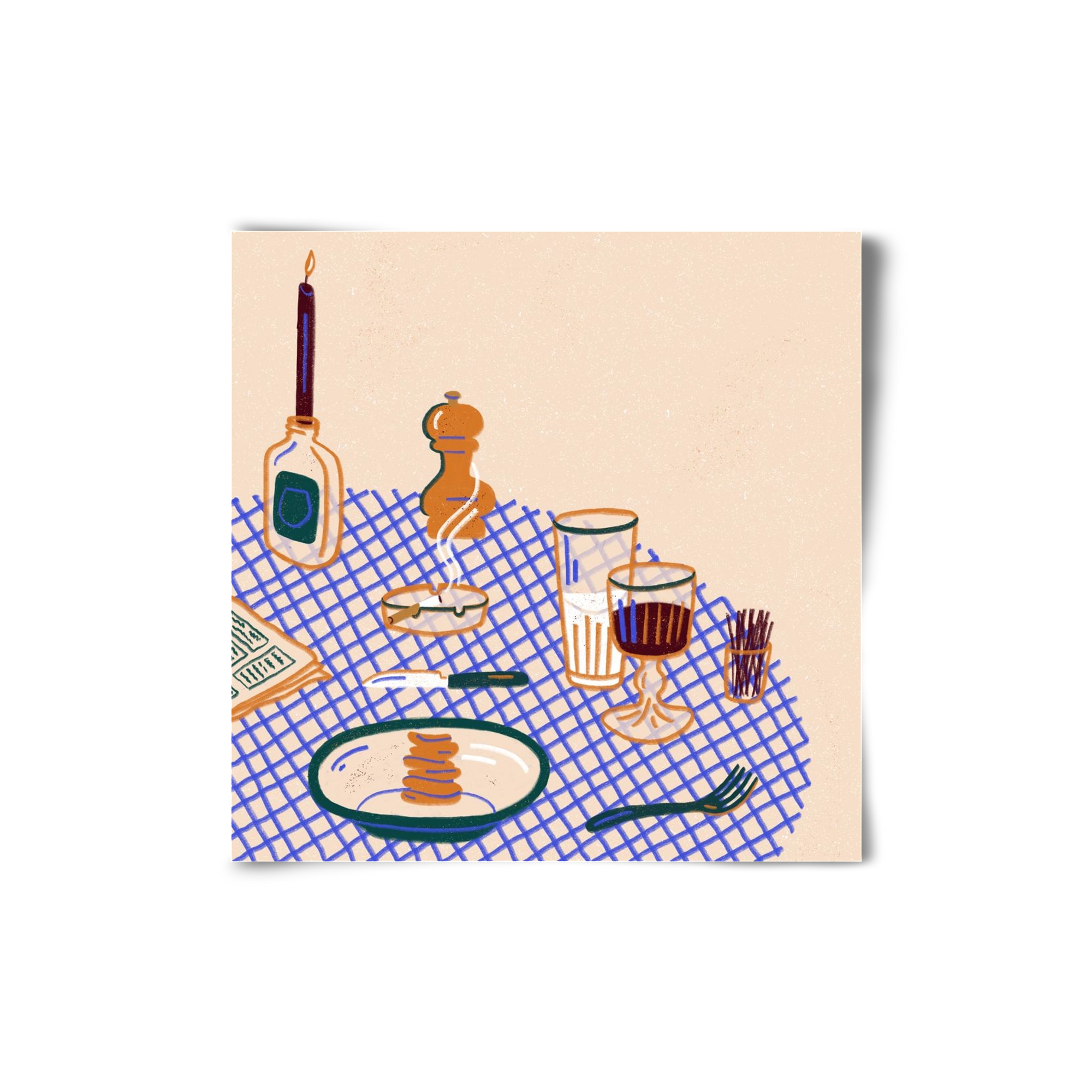 Tabletop, 20x20 cm, Keret nélkül