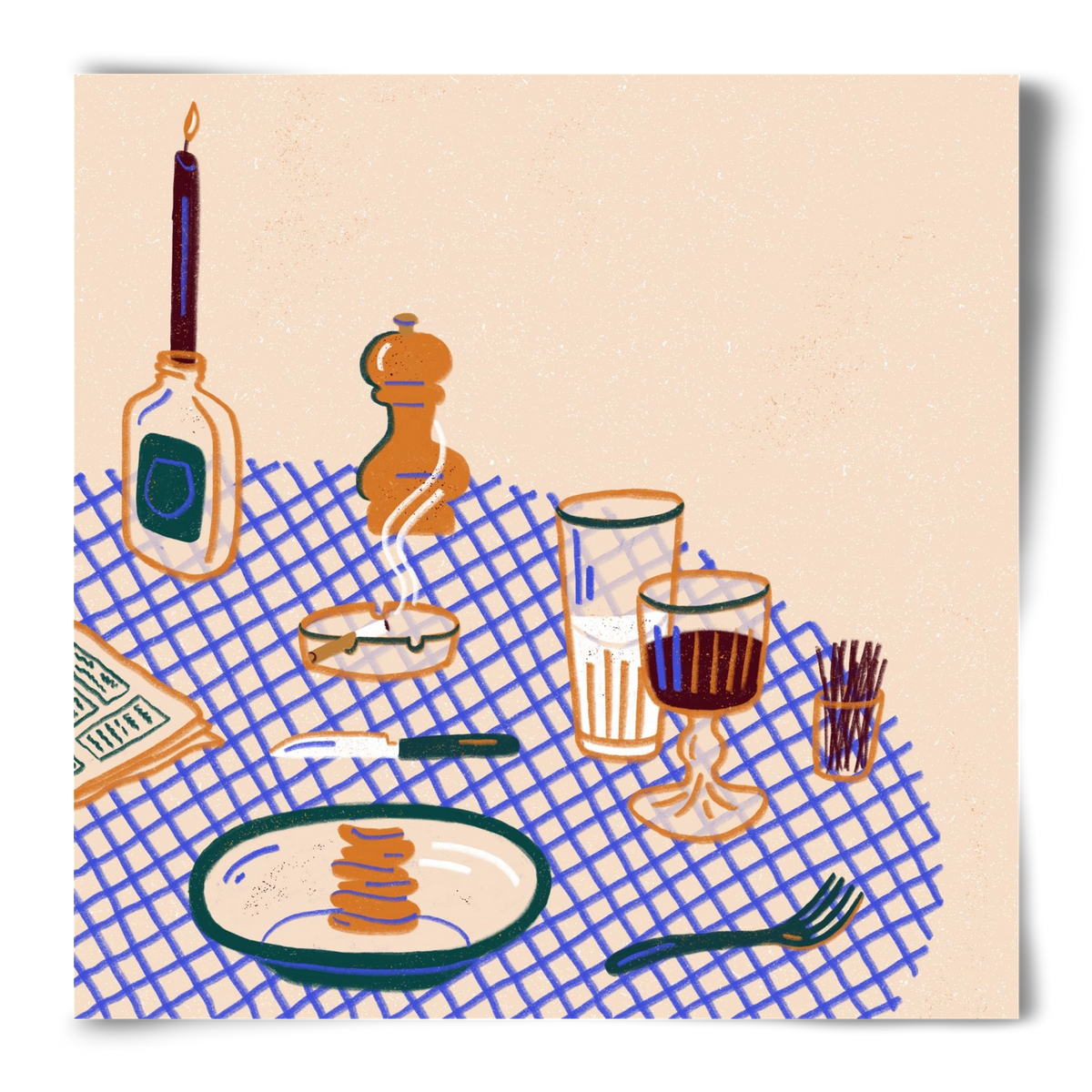 Tabletop, 50x50 cm, Keret nélkül