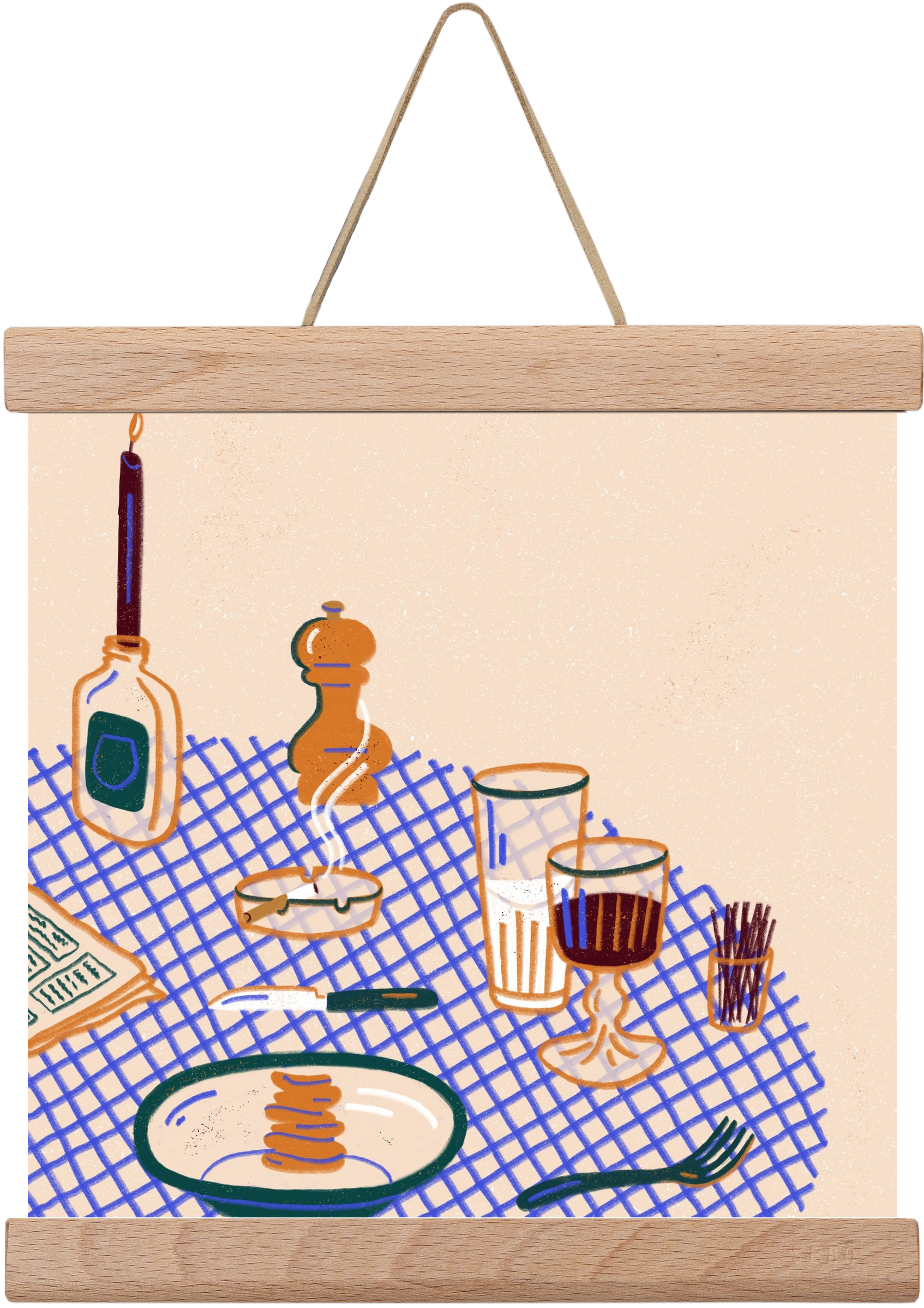 Tabletop, 20x20 cm (20x20 cm), Tölgy akasztó