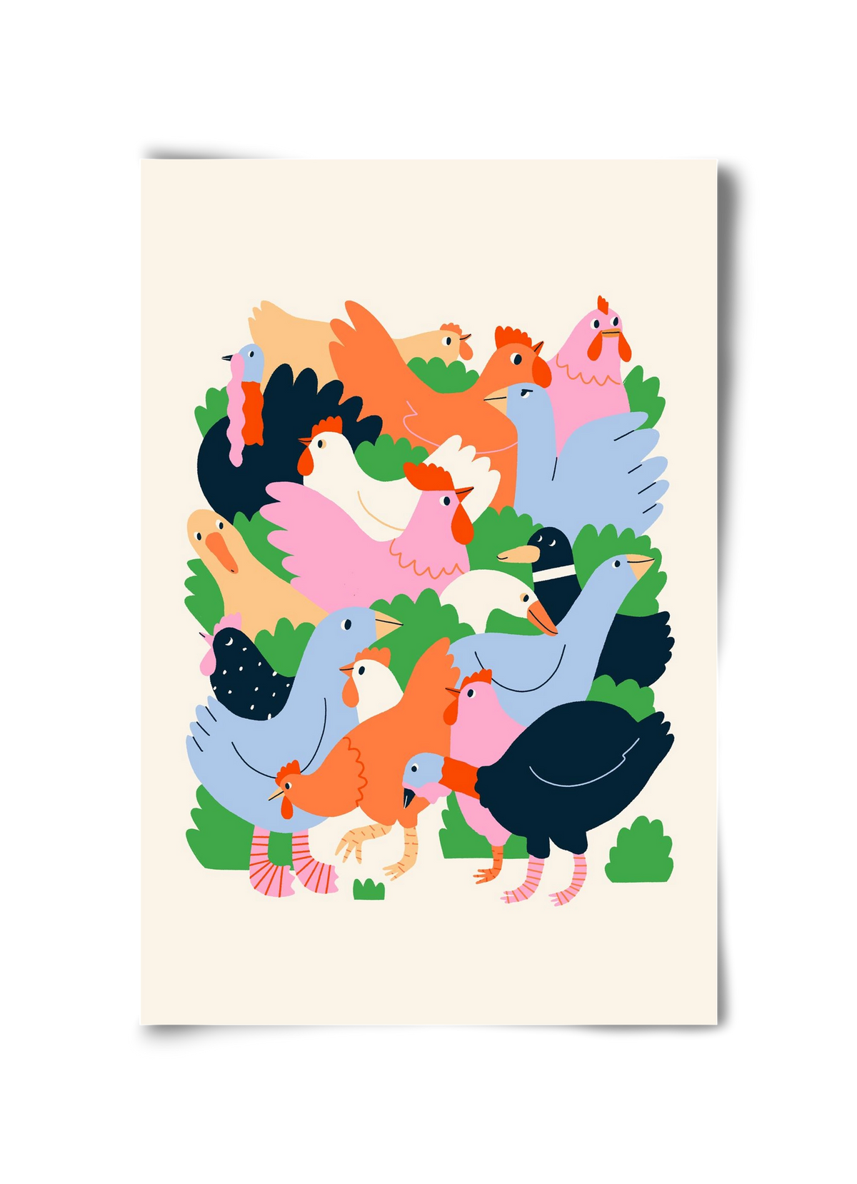 Happy Poultry Yard, 30x45 cm, Keret nélkül