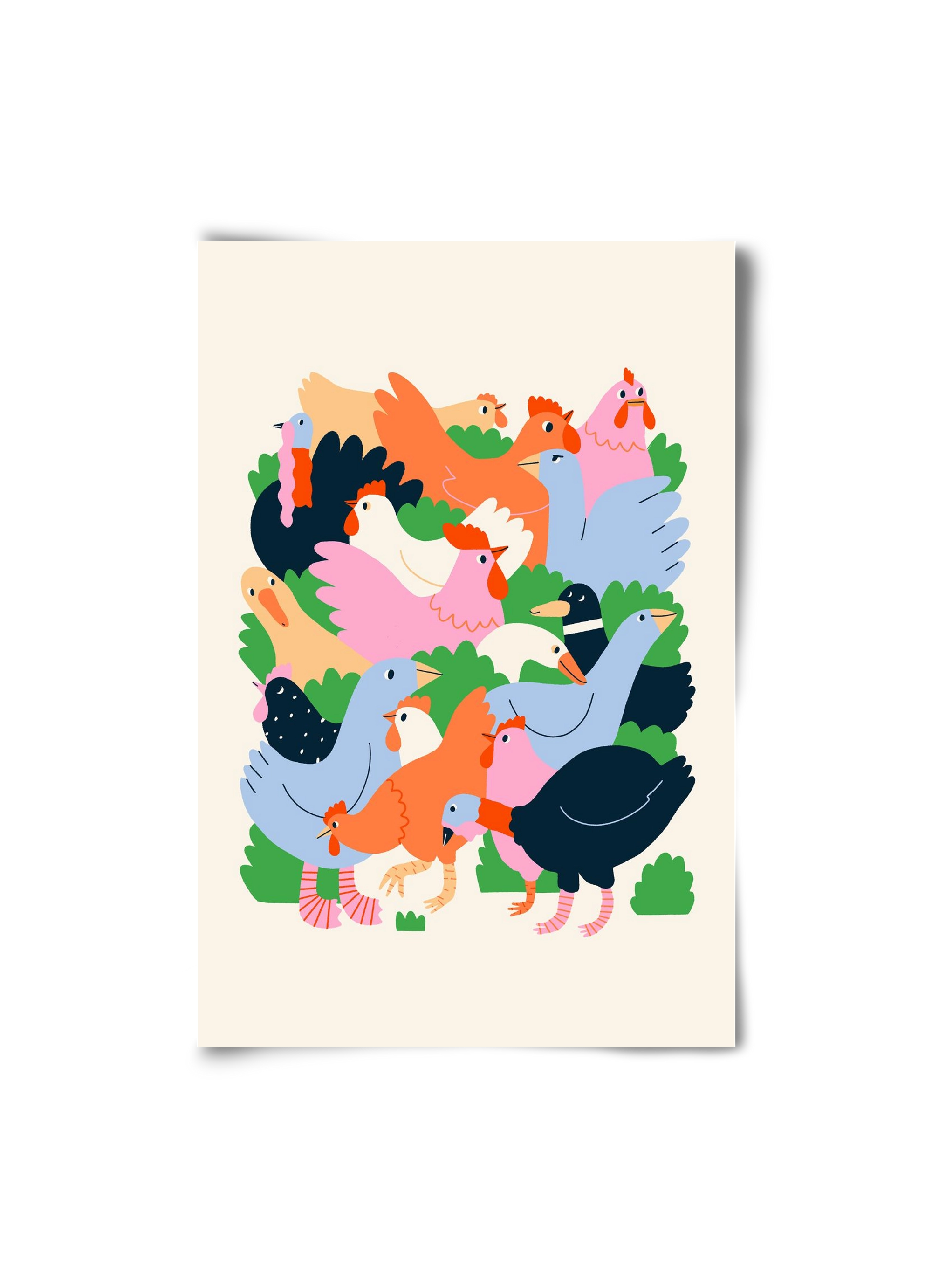 Happy Poultry Yard, 20x30 cm, Keret nélkül