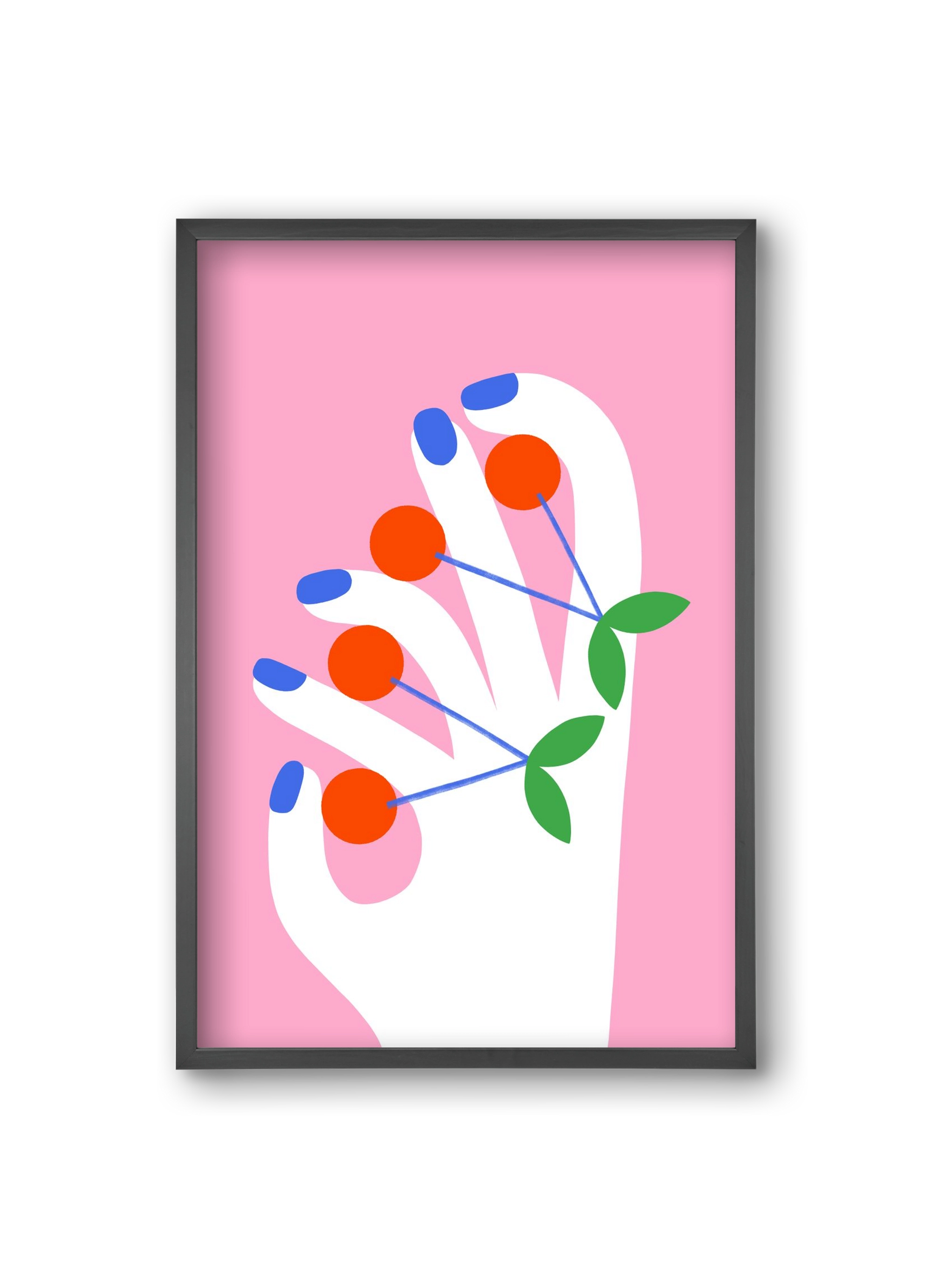 Cherries, 20x30 cm (20x30 cm), Fekete keret