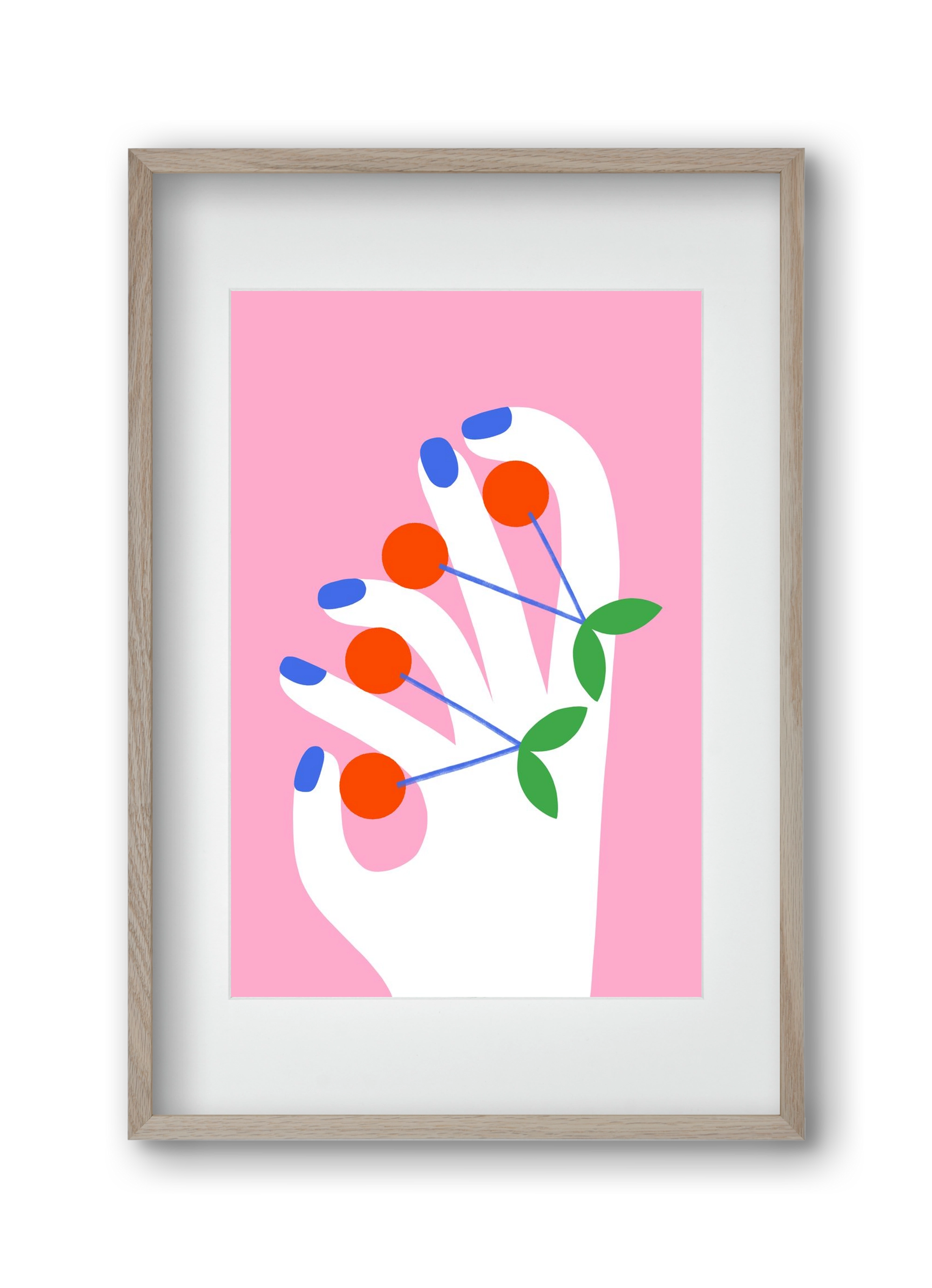 Cherries, 30x45 cm (20x30 cm), Tölgy keret, paszpartuval