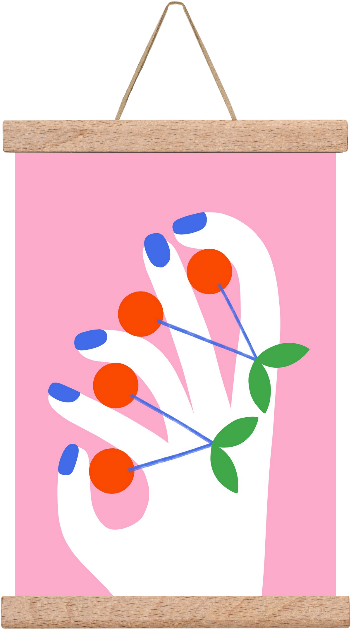 Cherries, 20x30 cm (20x30 cm), Tölgy akasztó