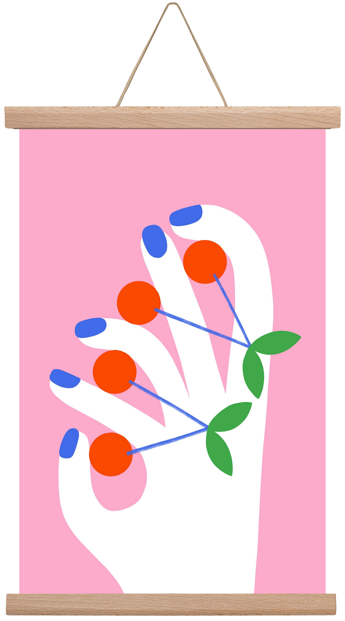 Cherries, 30x45 cm (30x45 cm), Tölgy akasztó