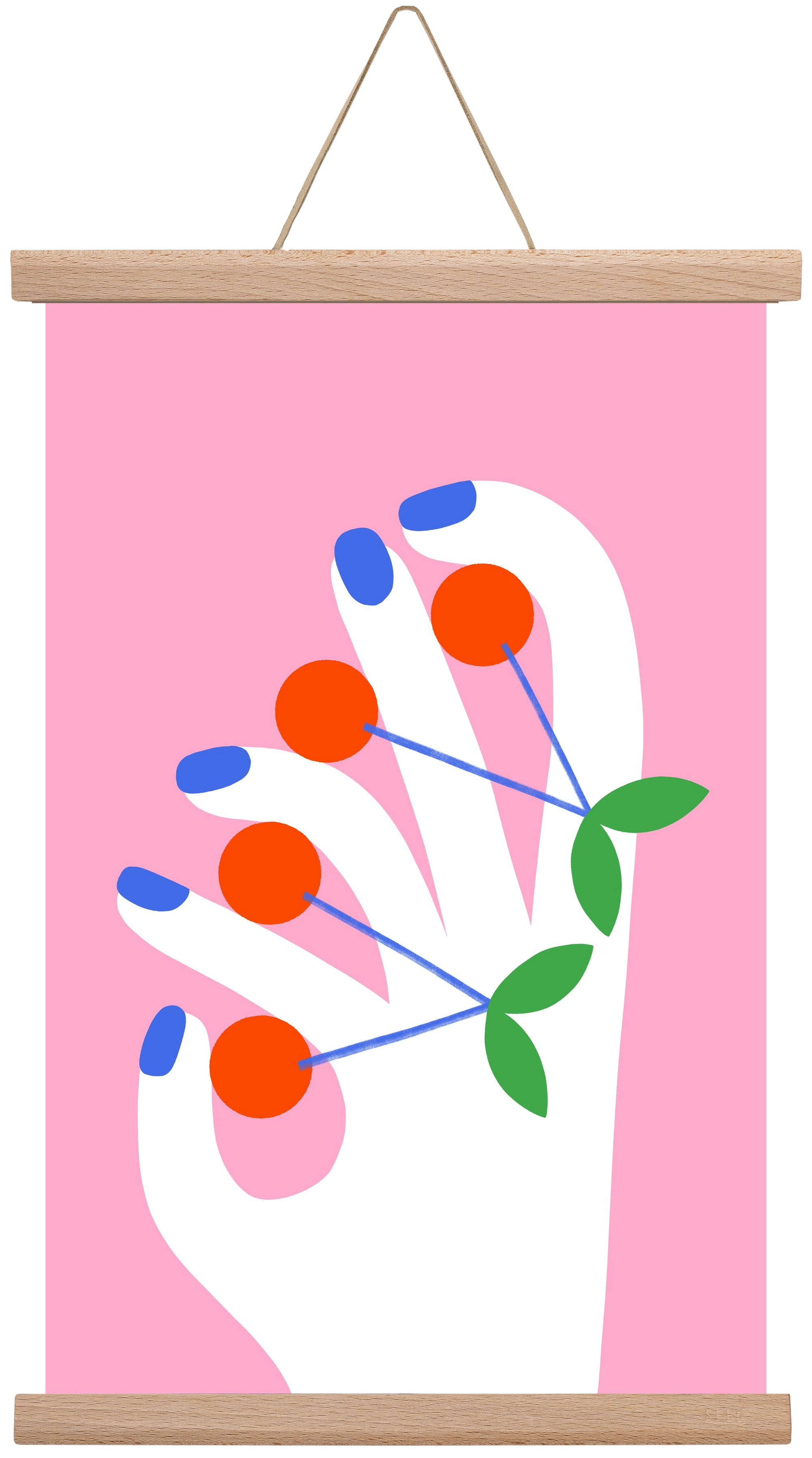 Cherries, 30x45 cm (30x45 cm), Tölgy akasztó