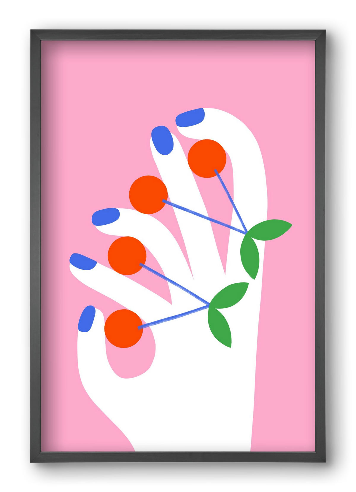 Cherries, 40x60 cm (40x60 cm), Fekete keret