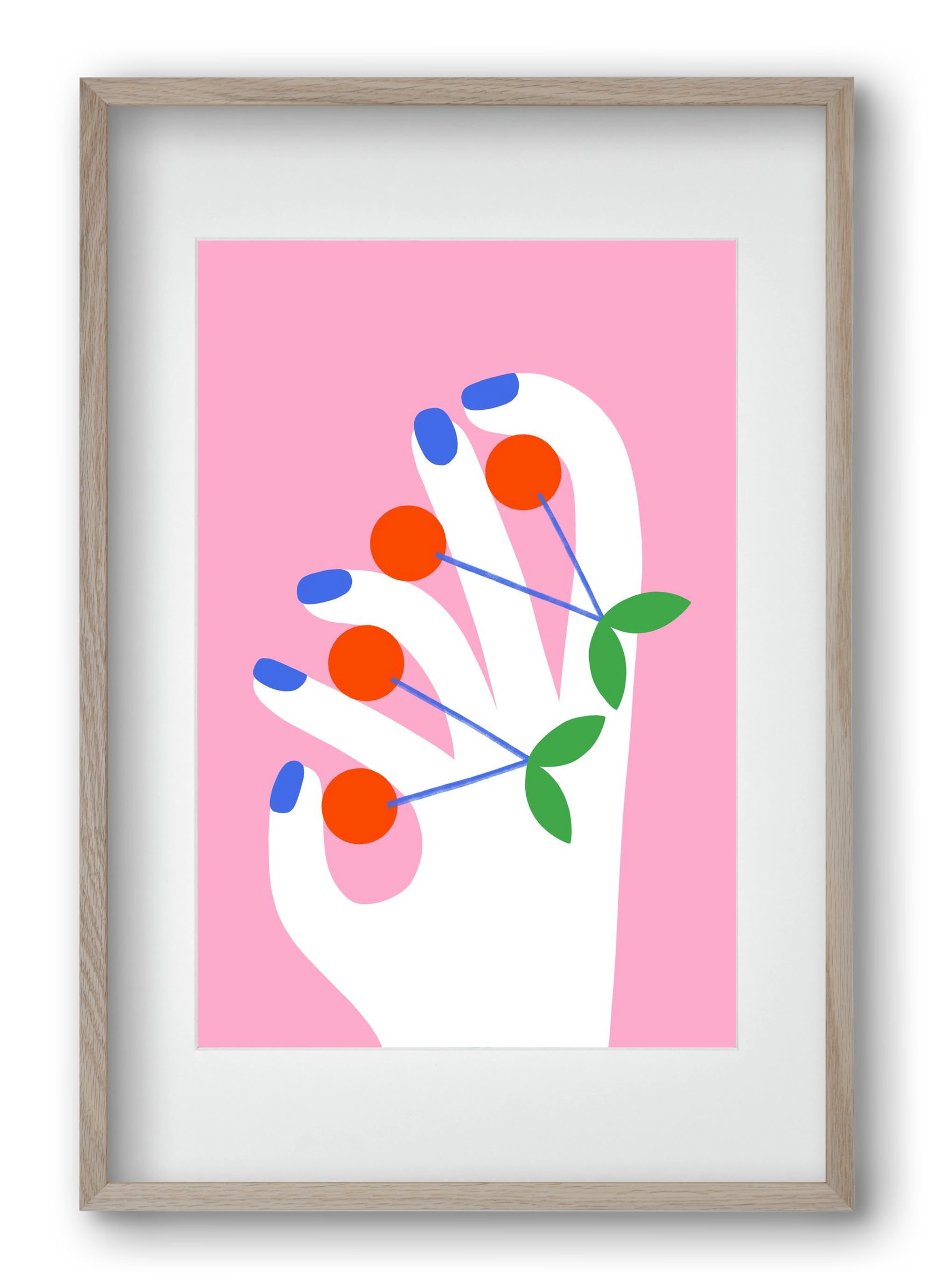 Cherries, 40x60 cm (30x45 cm), Tölgy keret, paszpartuval