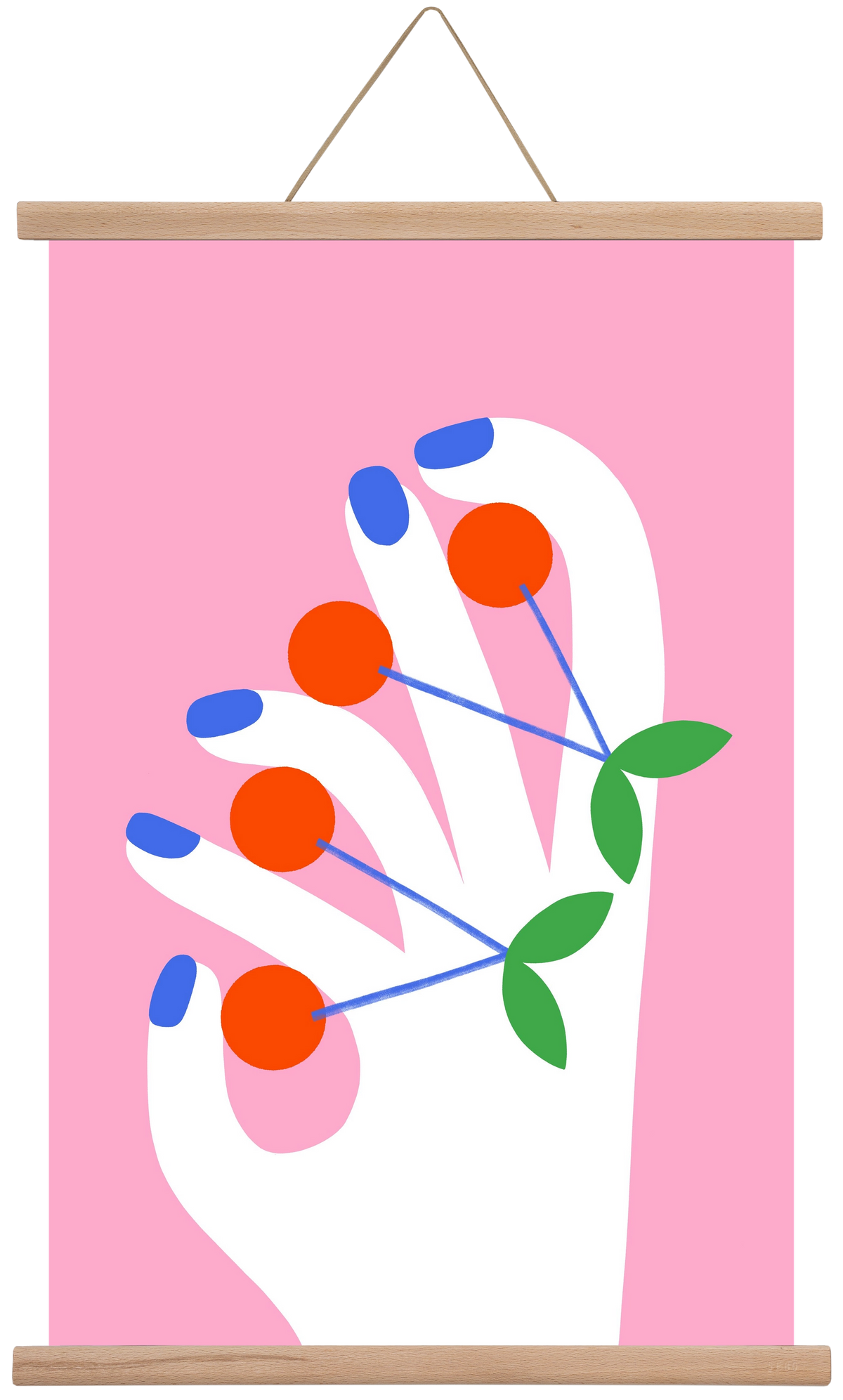 Cherries, 40x60 cm (40x60 cm), Tölgy akasztó