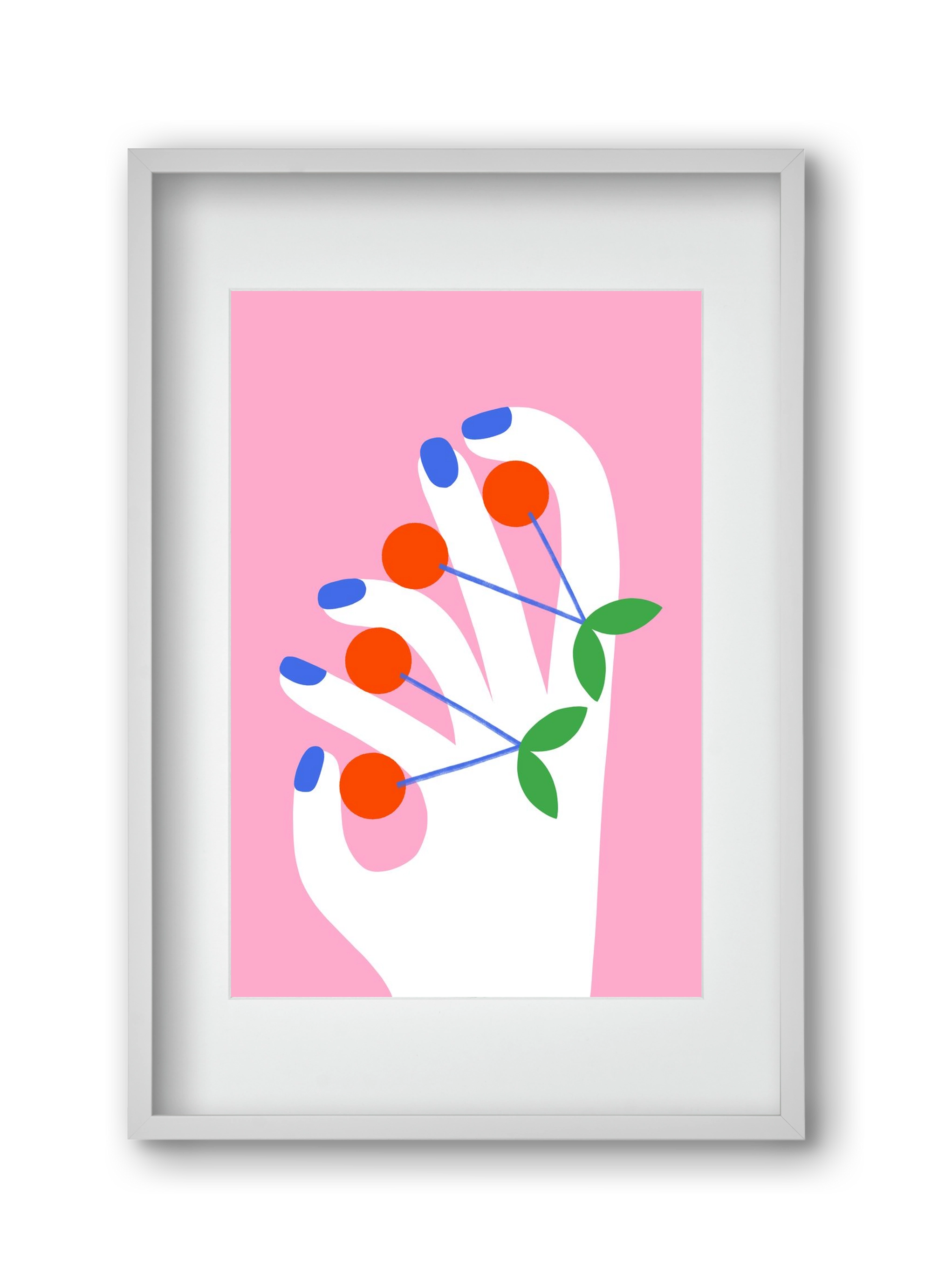 Cherries, 30x45 cm (20x30 cm), Fehér keret, paszpartuval