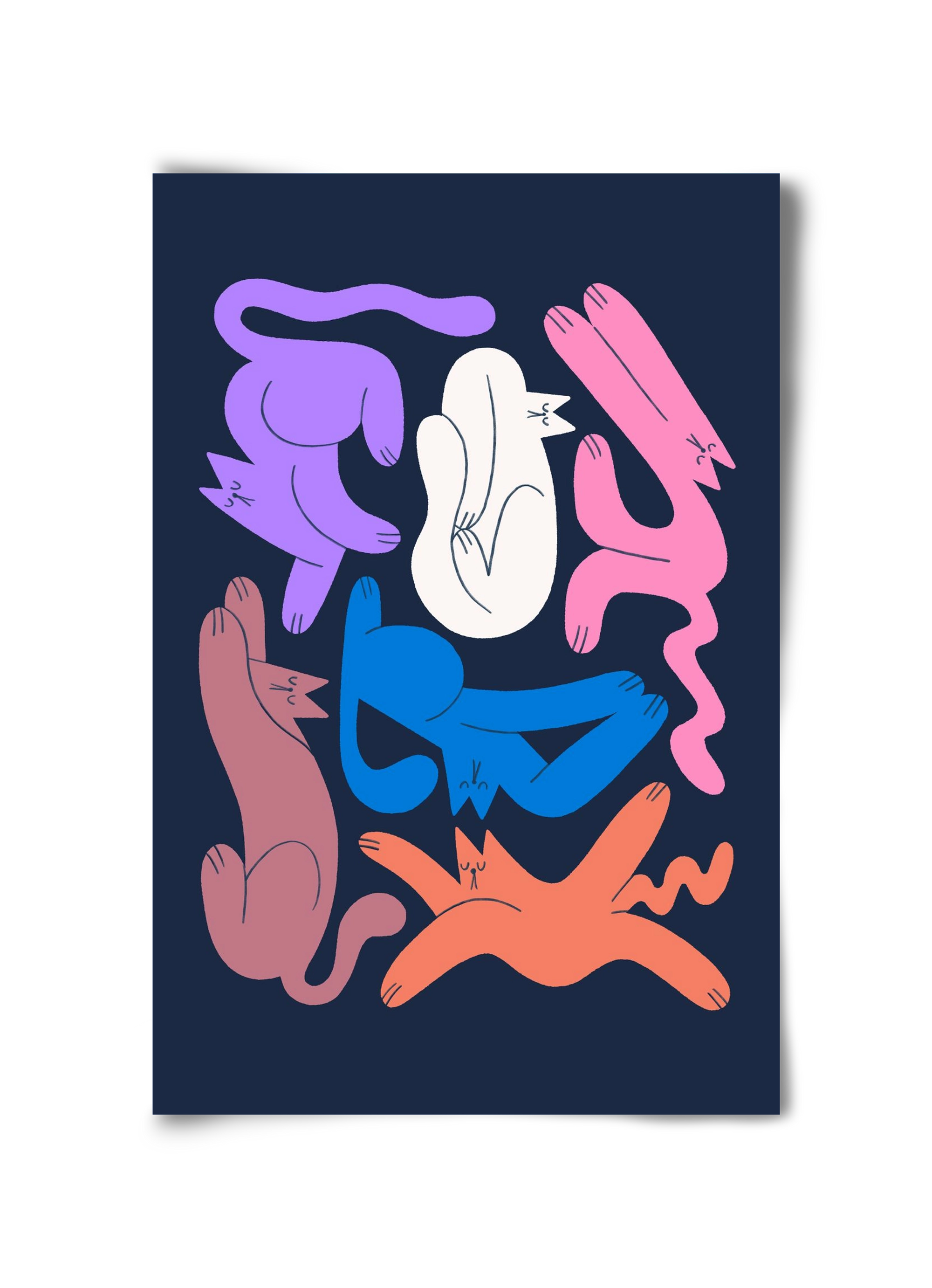 Funky Cats, 30x45 cm, Keret nélkül