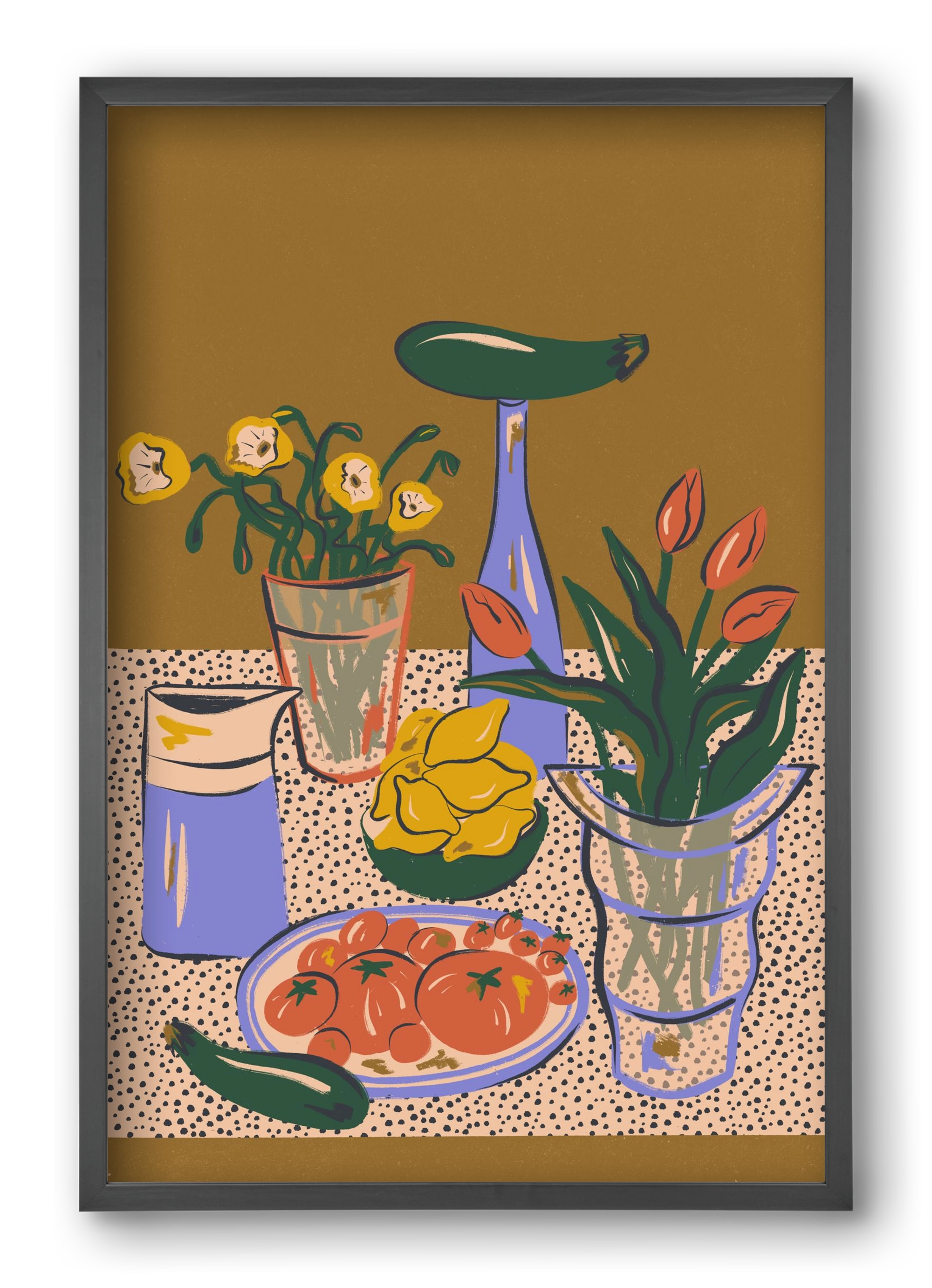 Kitchen Stillife, 40x60 cm (40x60 cm), Fekete keret