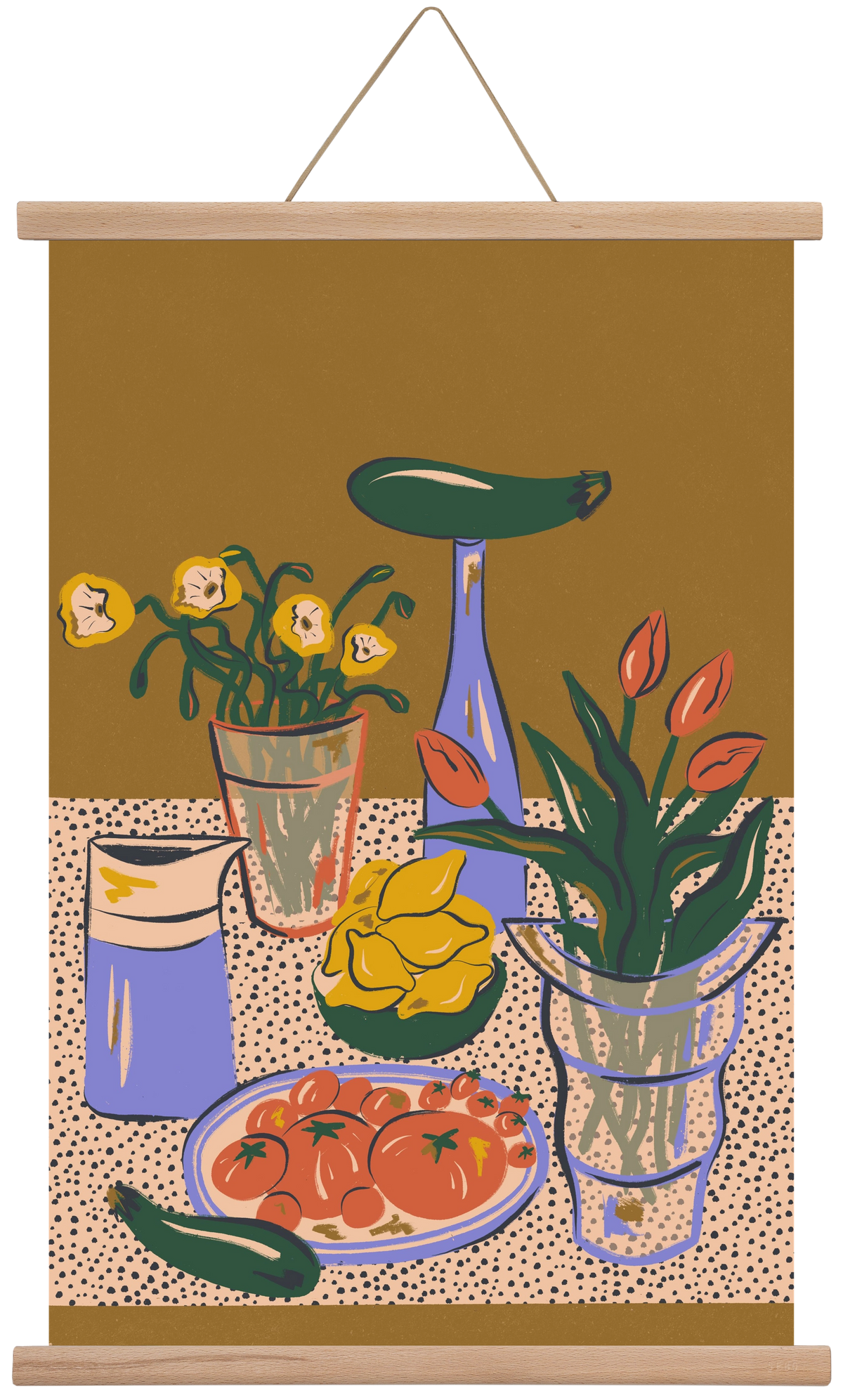 Kitchen Stillife, 40x60 cm (40x60 cm), Tölgy akasztó