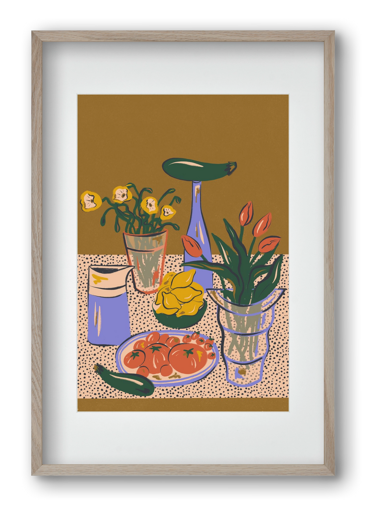 Kitchen Stillife, 40x60 cm (30x45 cm), Tölgy keret, paszpartuval