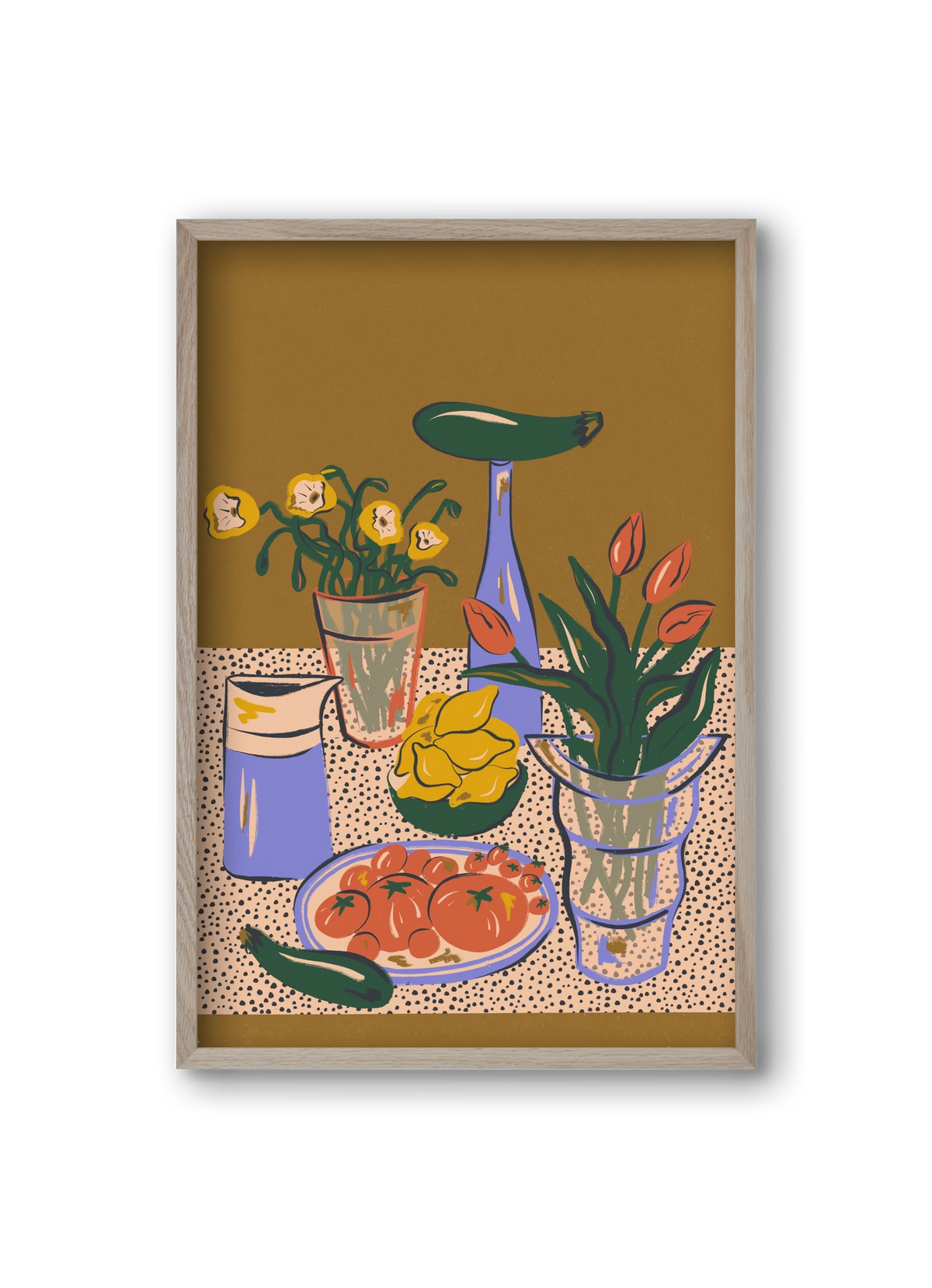 Kitchen Stillife, 20x30 cm (20x30 cm), Tölgy keret