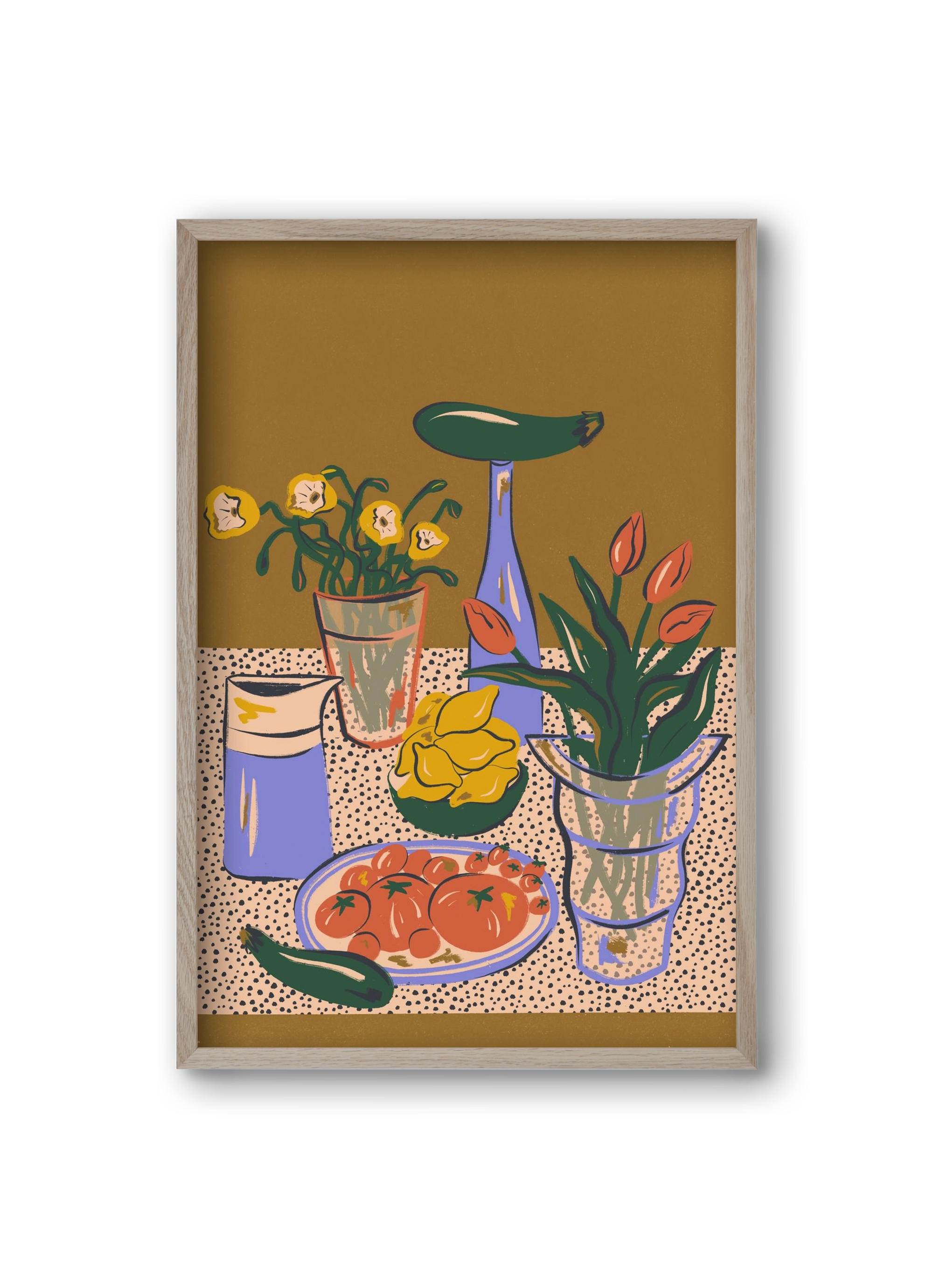 Kitchen Stillife, 20x30 cm (20x30 cm), Tölgy keret