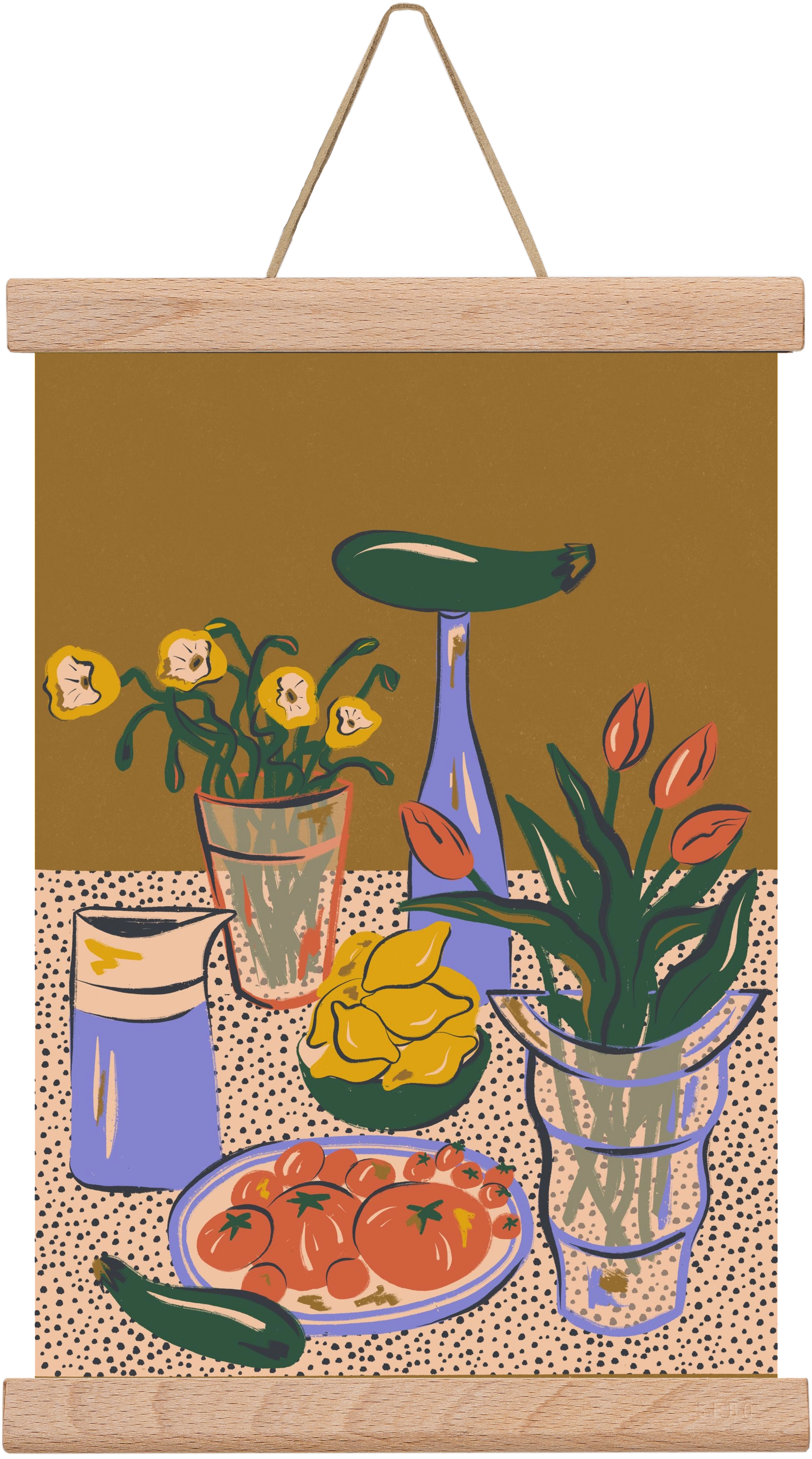 Kitchen Stillife, 20x30 cm (20x30 cm), Tölgy akasztó