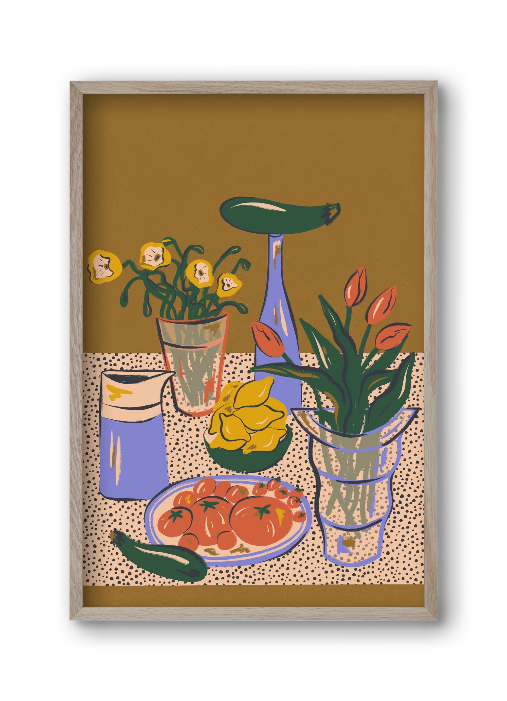 Kitchen Stillife, 30x45 cm (30x45 cm), Tölgy keret
