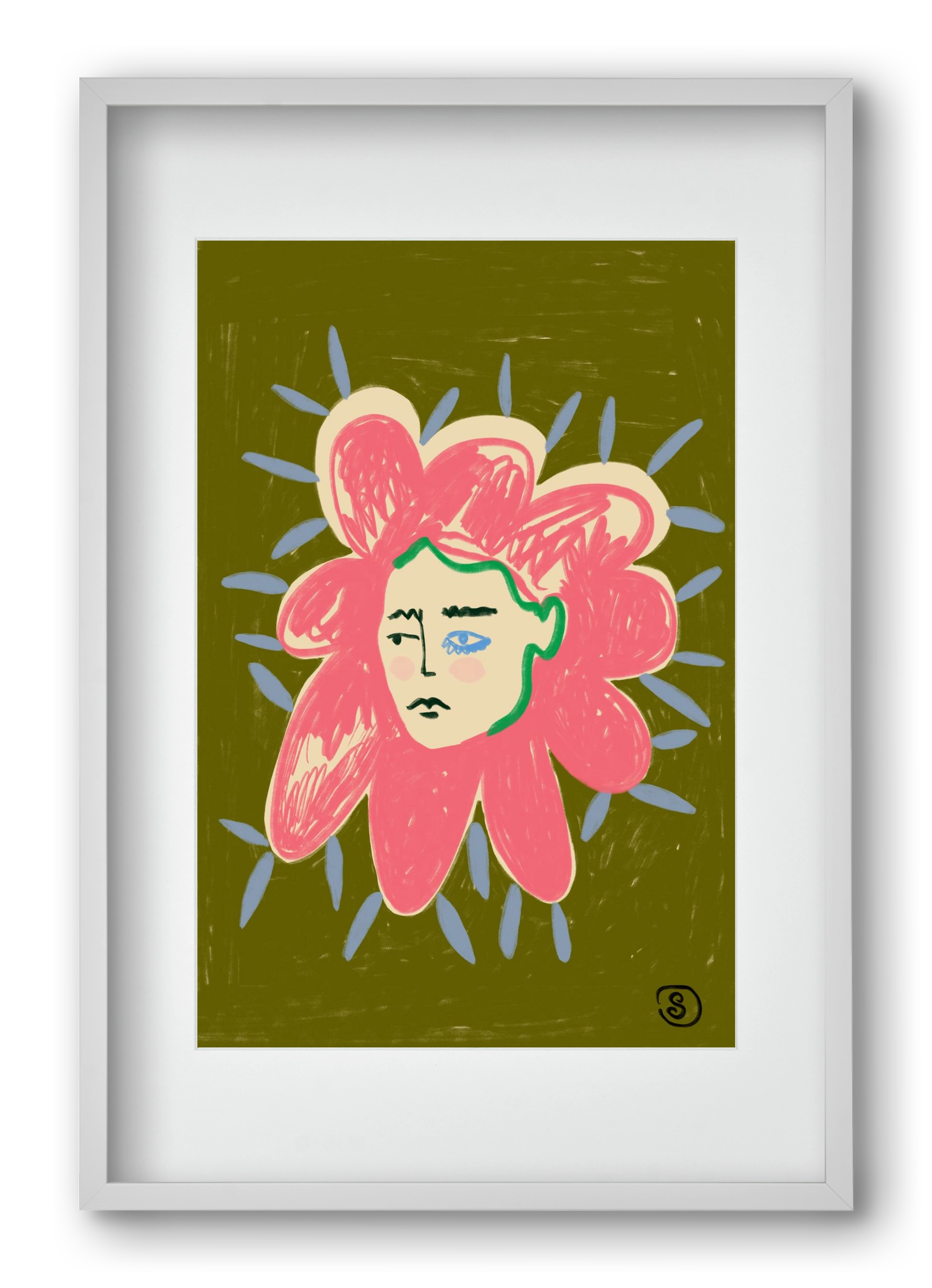 PROTECTIVE LAYER, 40x60 cm (30x45 cm), Fehér keret, paszpartuval