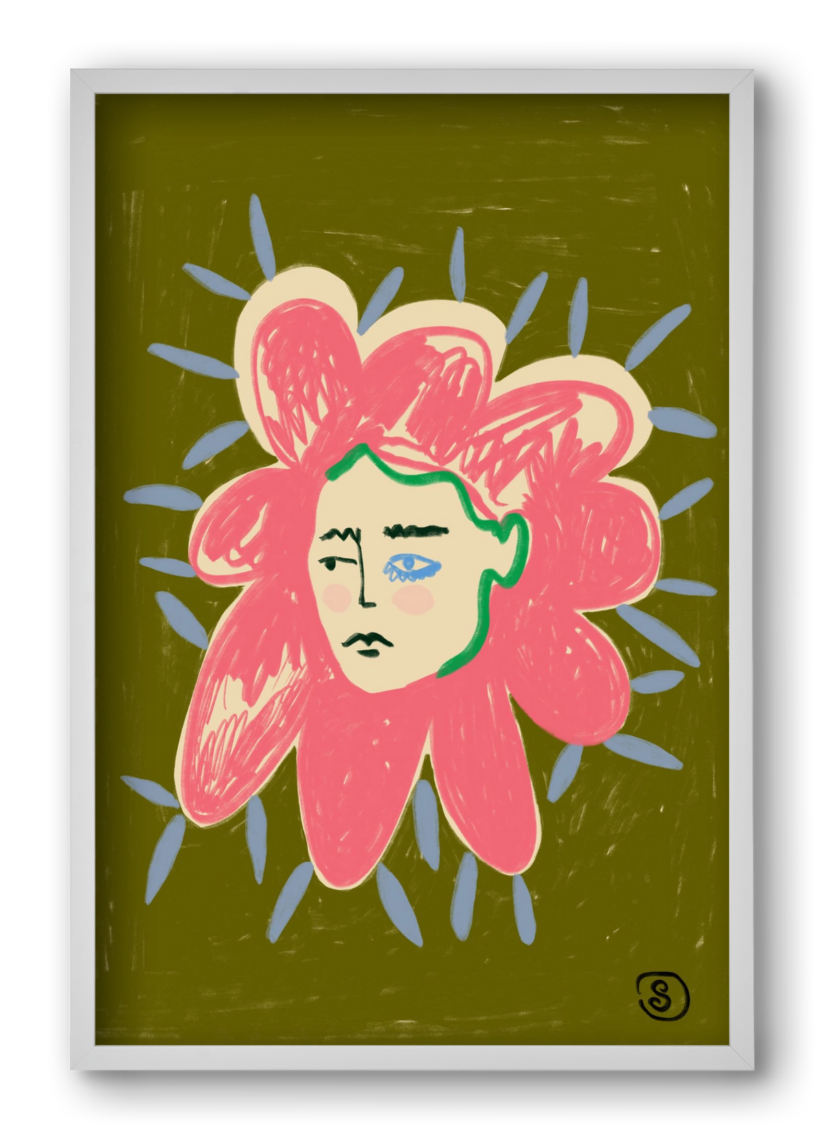 PROTECTIVE LAYER, 40x60 cm (40x60 cm), Fehér keret