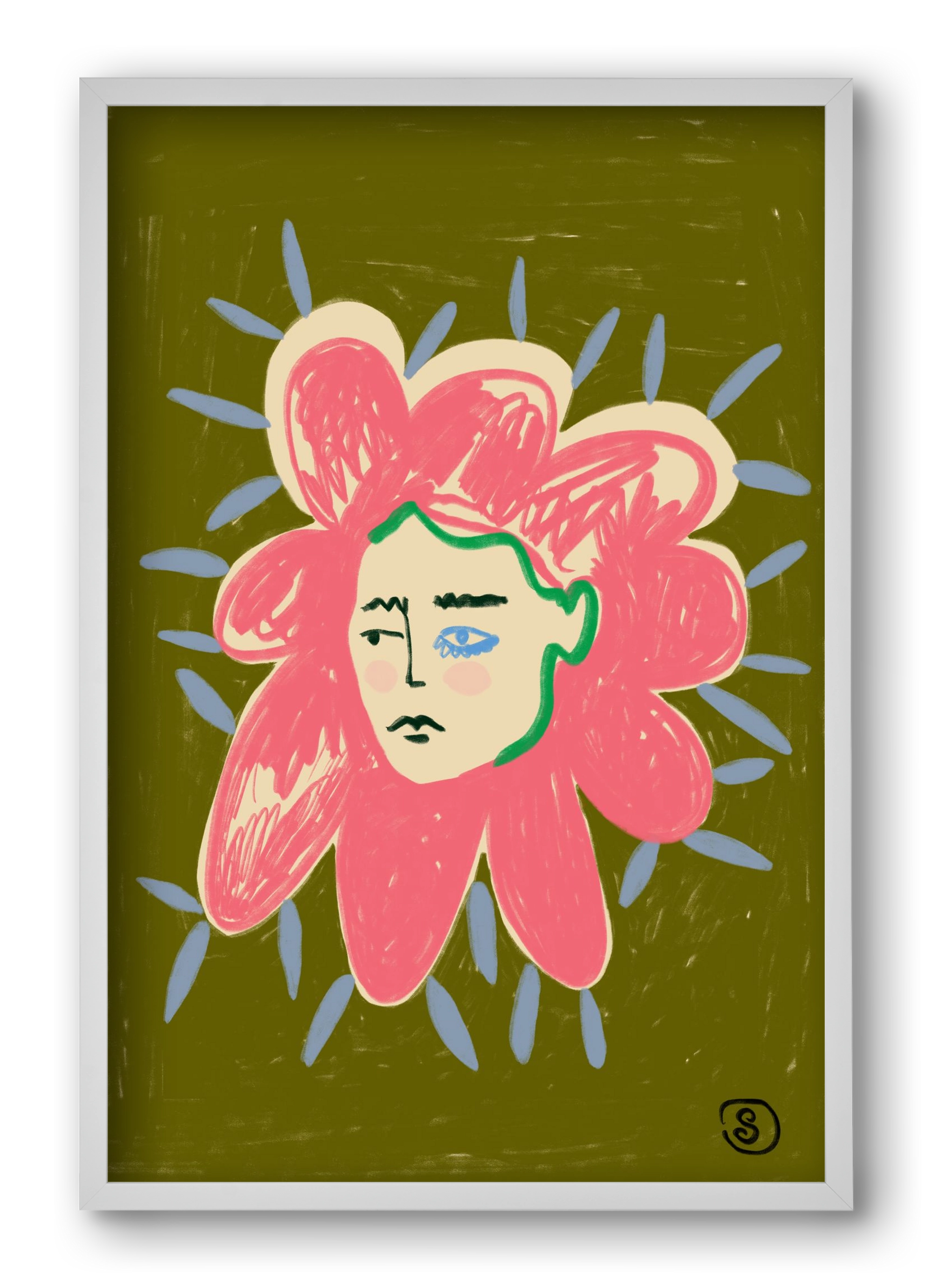 PROTECTIVE LAYER, 40x60 cm (40x60 cm), Fehér keret