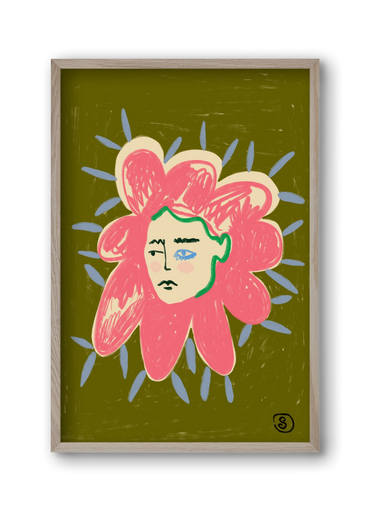 PROTECTIVE LAYER, 30x45 cm (30x45 cm), Tölgy keret