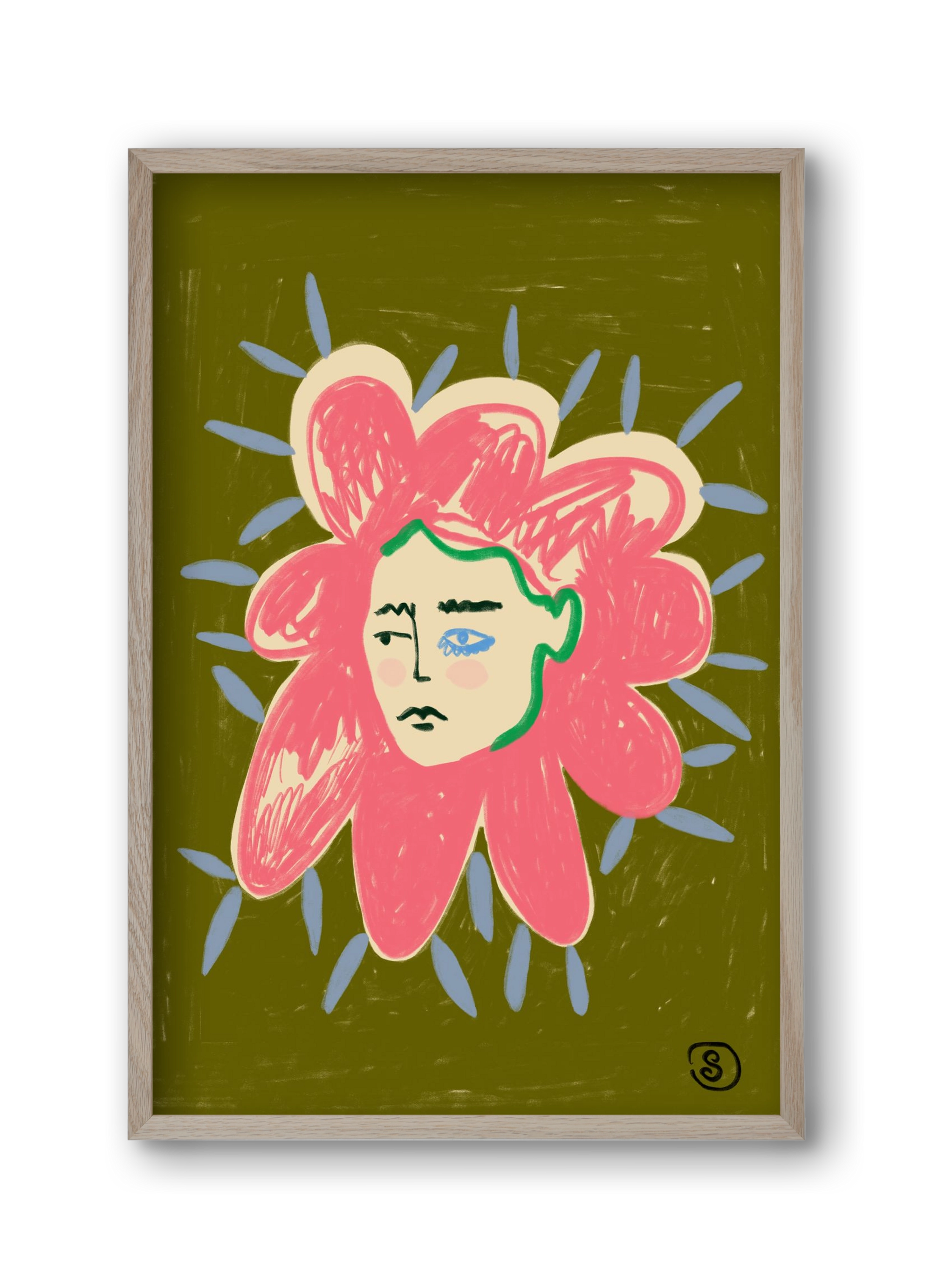 PROTECTIVE LAYER, 30x45 cm (30x45 cm), Tölgy keret