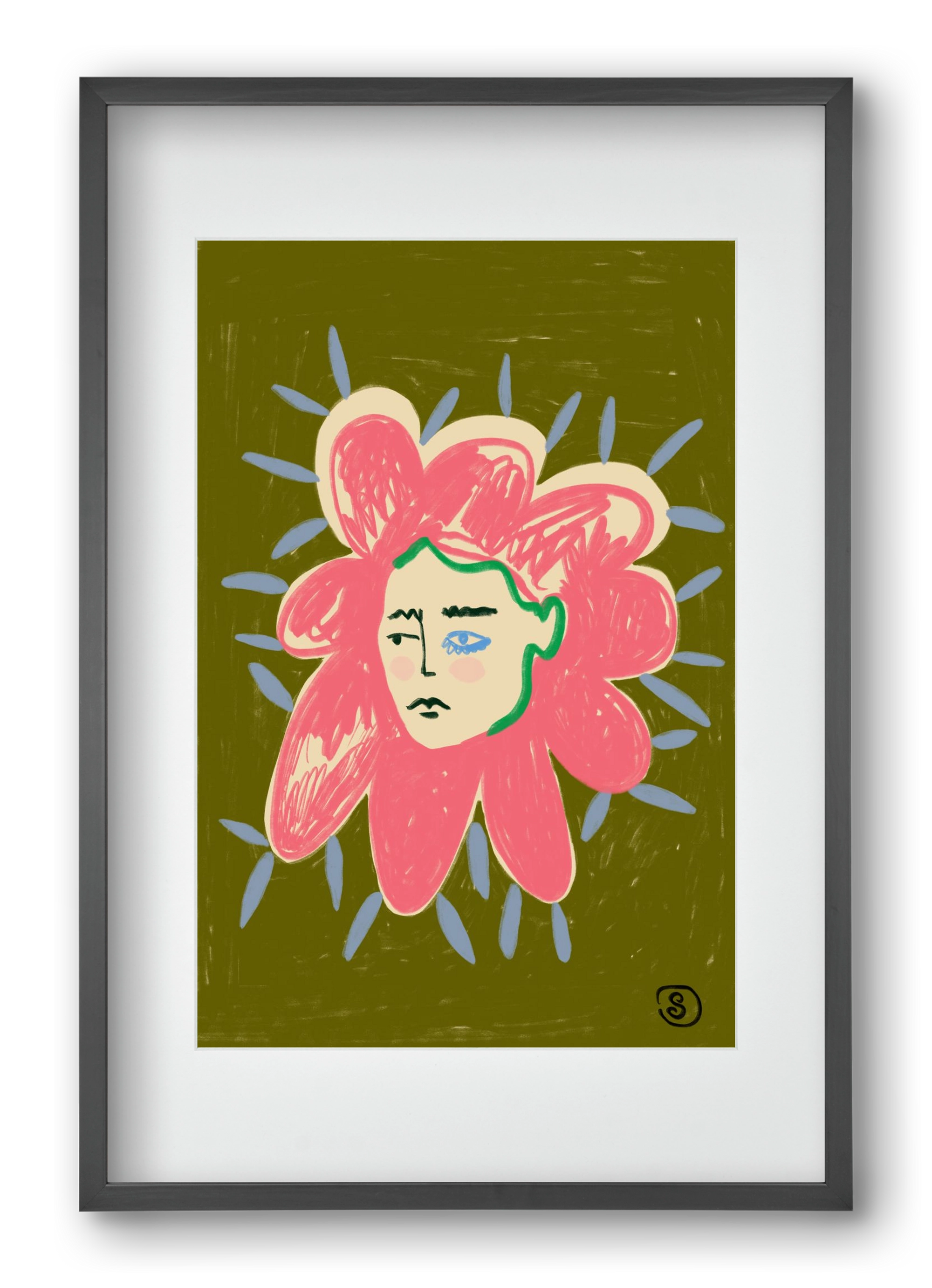 PROTECTIVE LAYER, 40x60 cm (30x45 cm), Fekete keret, paszpartuval