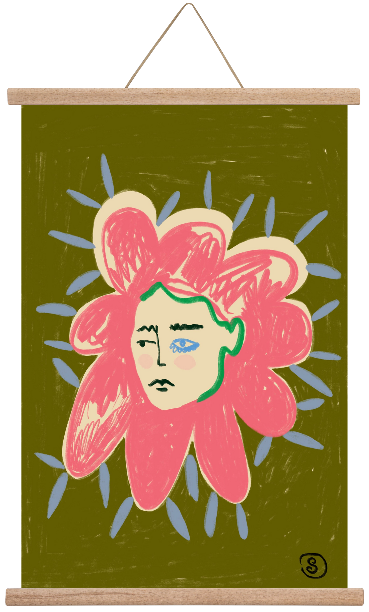 PROTECTIVE LAYER, 40x60 cm (40x60 cm), Tölgy akasztó