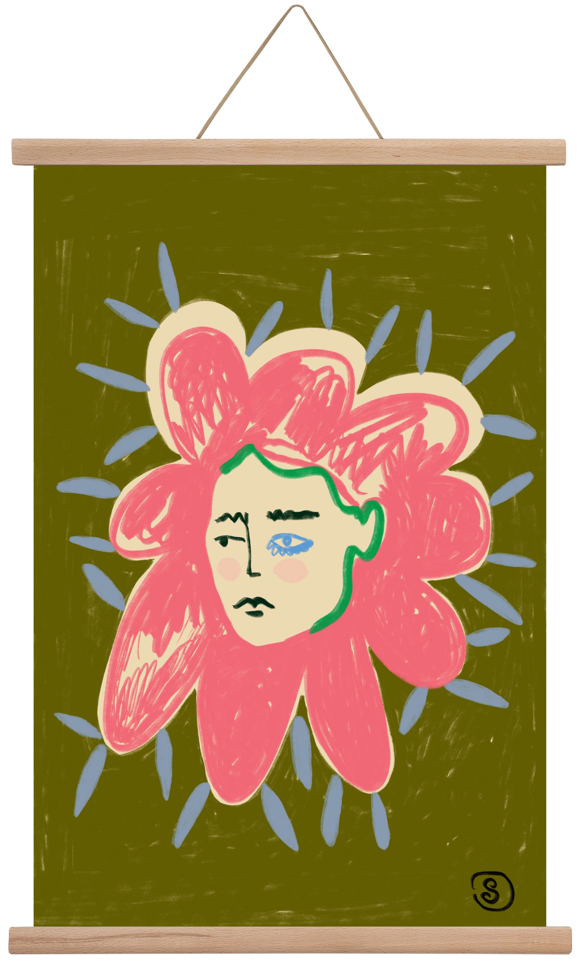 PROTECTIVE LAYER, 40x60 cm (40x60 cm), Tölgy akasztó