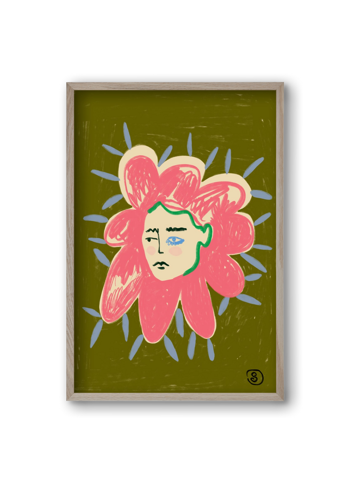 PROTECTIVE LAYER, 20x30 cm (20x30 cm), Tölgy keret