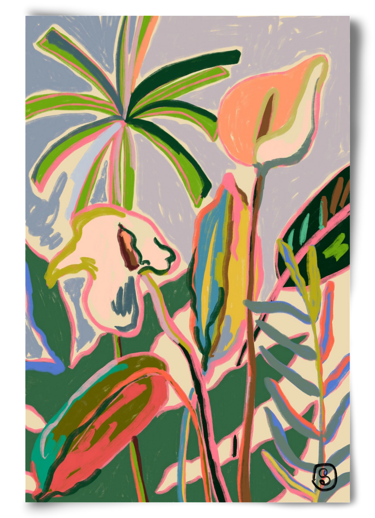PEACE LILLY, 60x90 cm, Keret nélkül