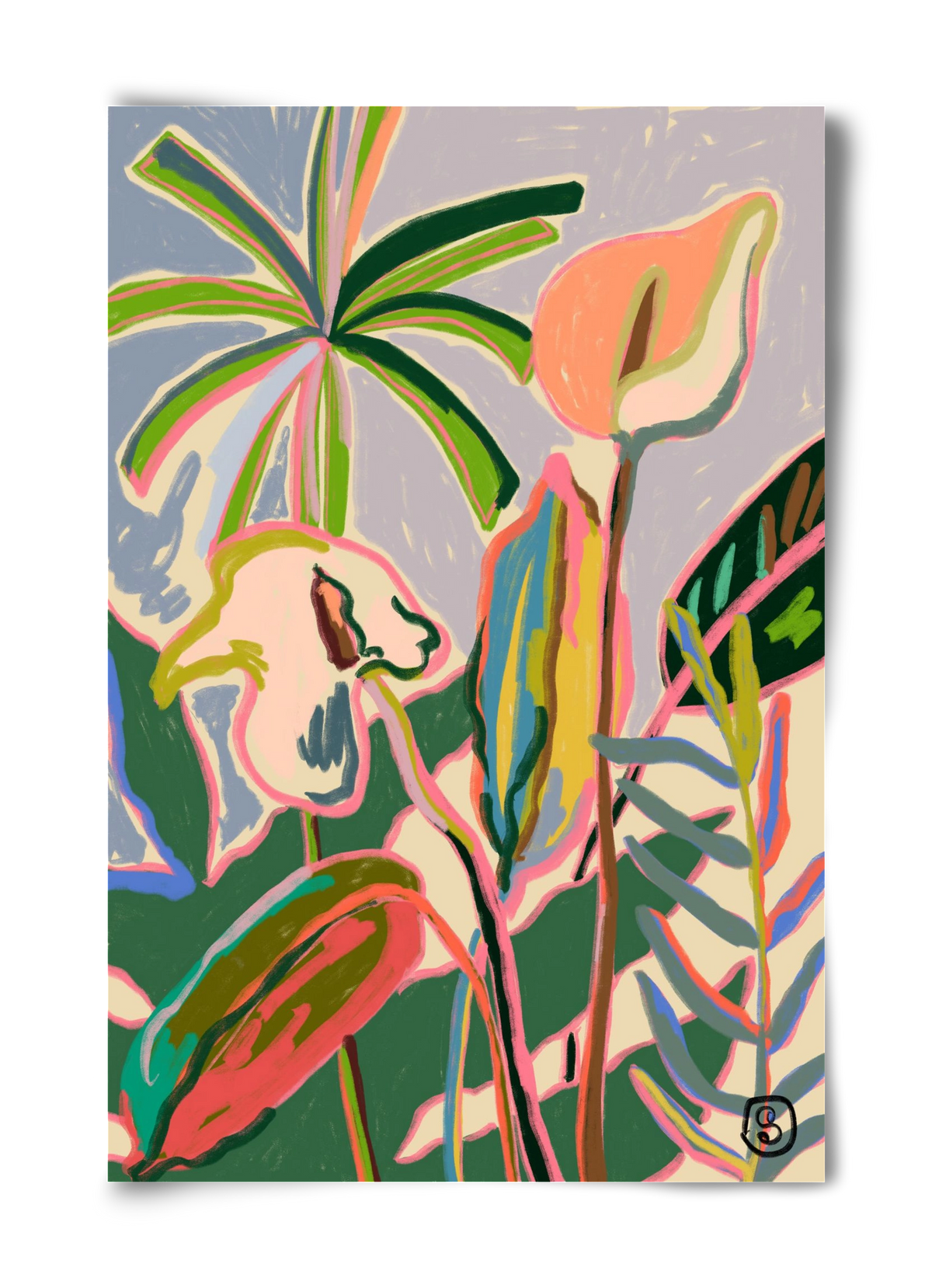 PEACE LILLY, 40x60 cm, Keret nélkül