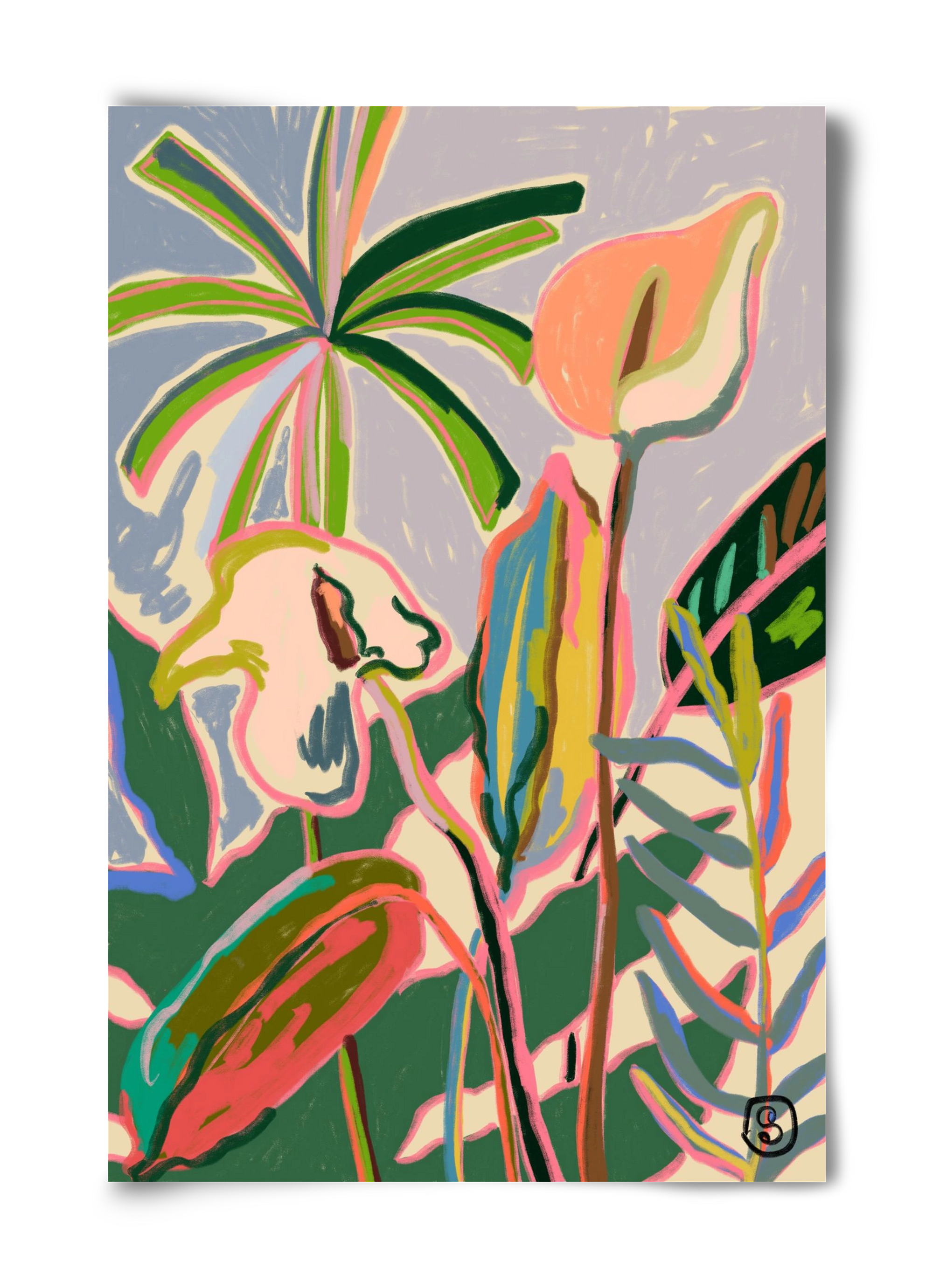 PEACE LILLY, 40x60 cm, Keret nélkül
