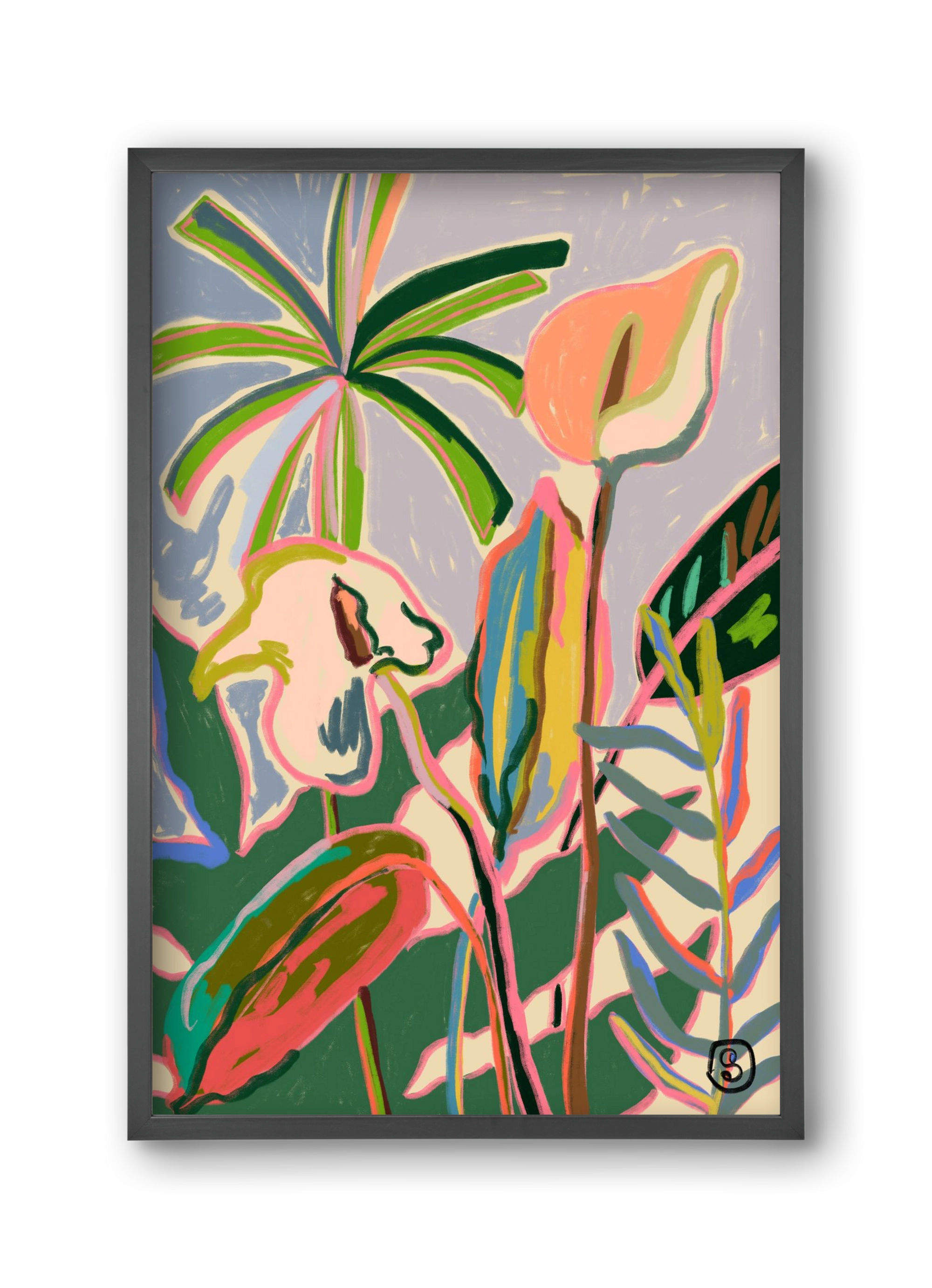 PEACE LILLY, 30x45 cm (30x45 cm), Fekete keret