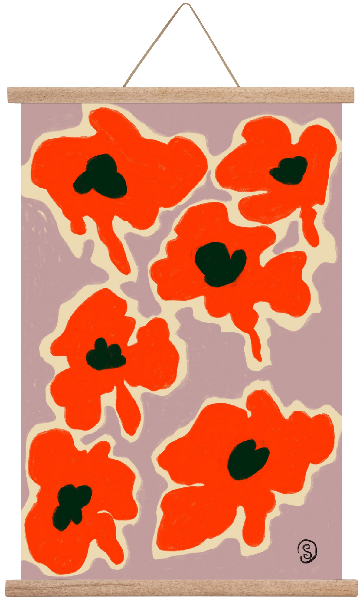 POPPY, 40x60 cm (40x60 cm), Tölgy akasztó