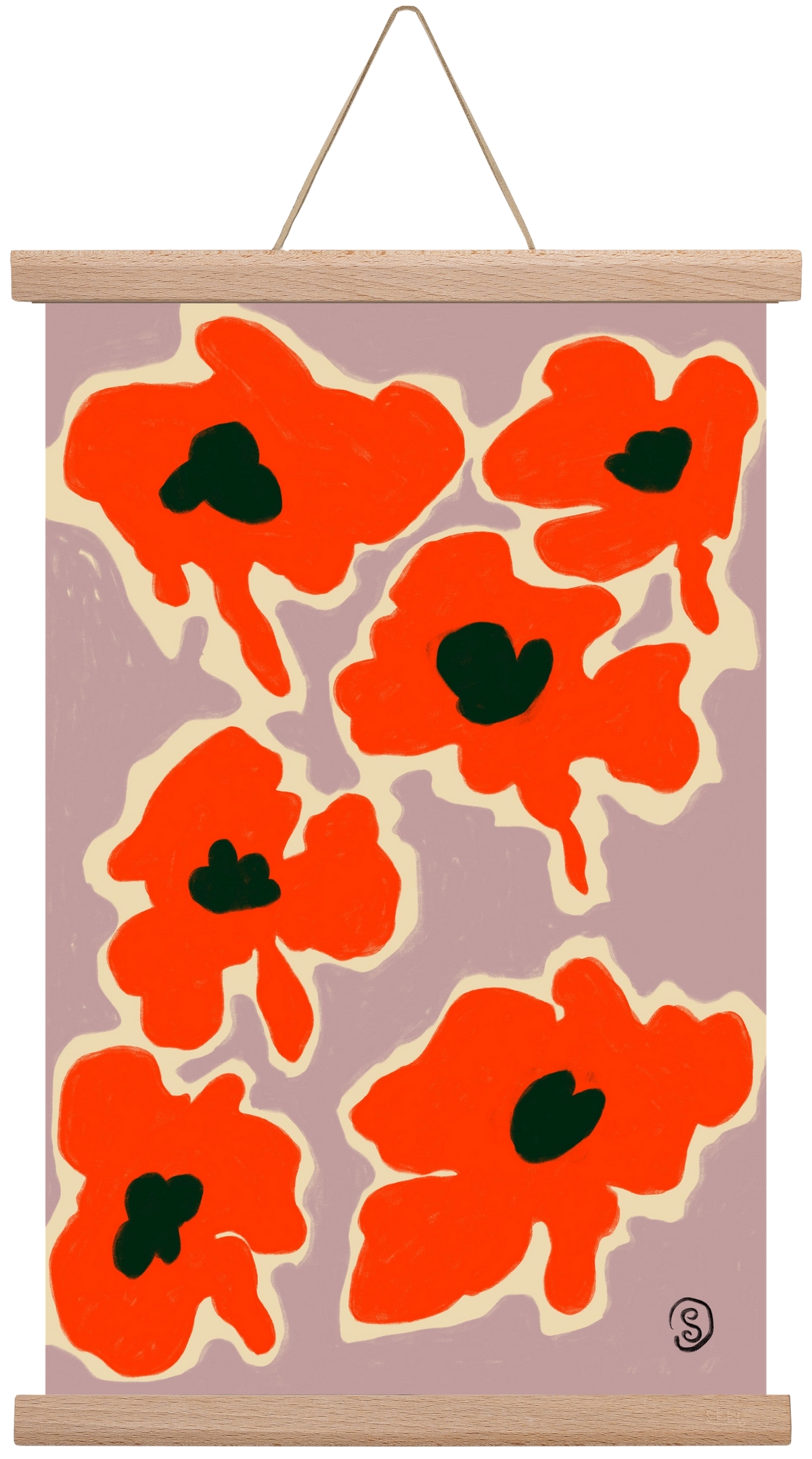 POPPY, 30x45 cm (30x45 cm), Tölgy akasztó