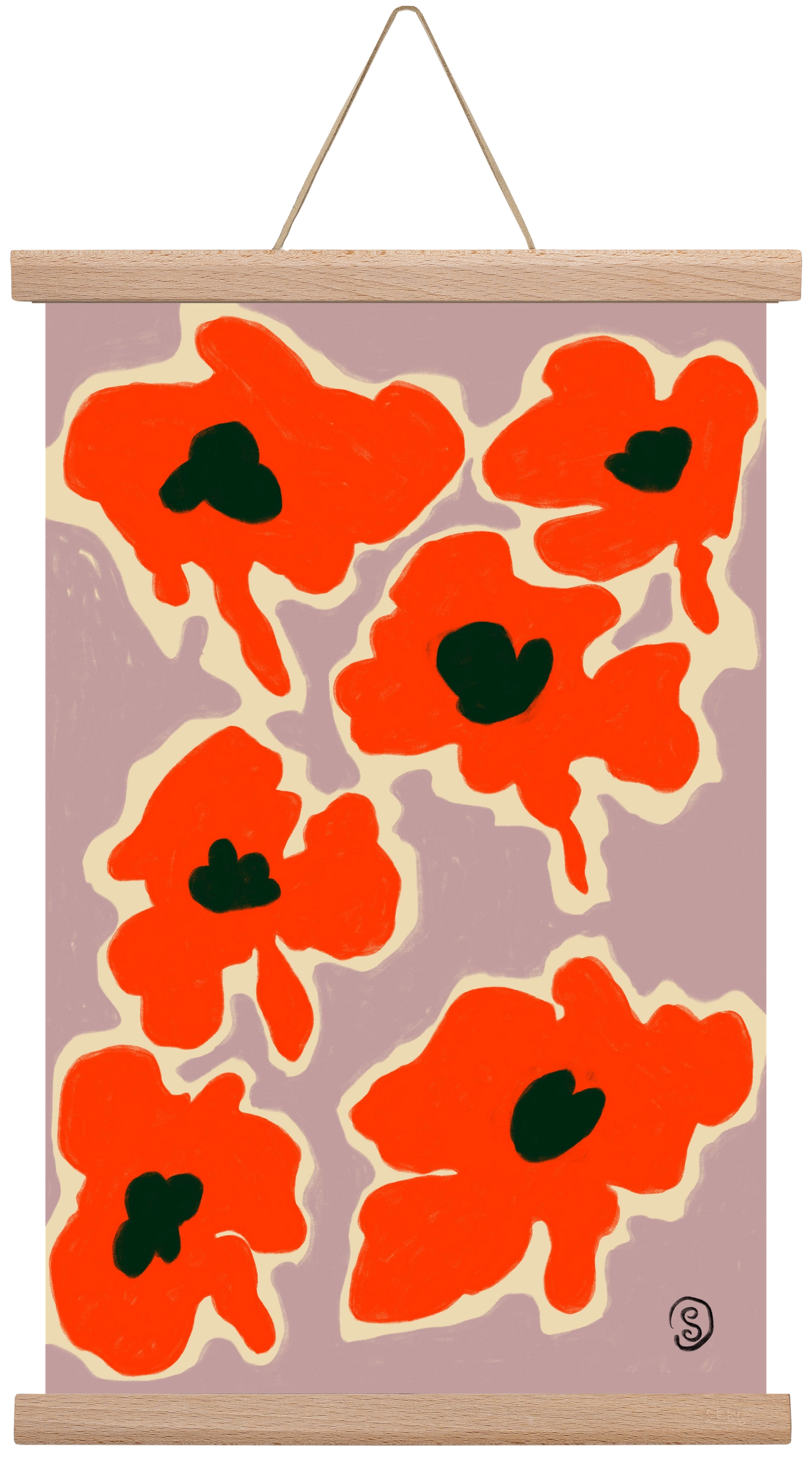 POPPY, 30x45 cm (30x45 cm), Tölgy akasztó