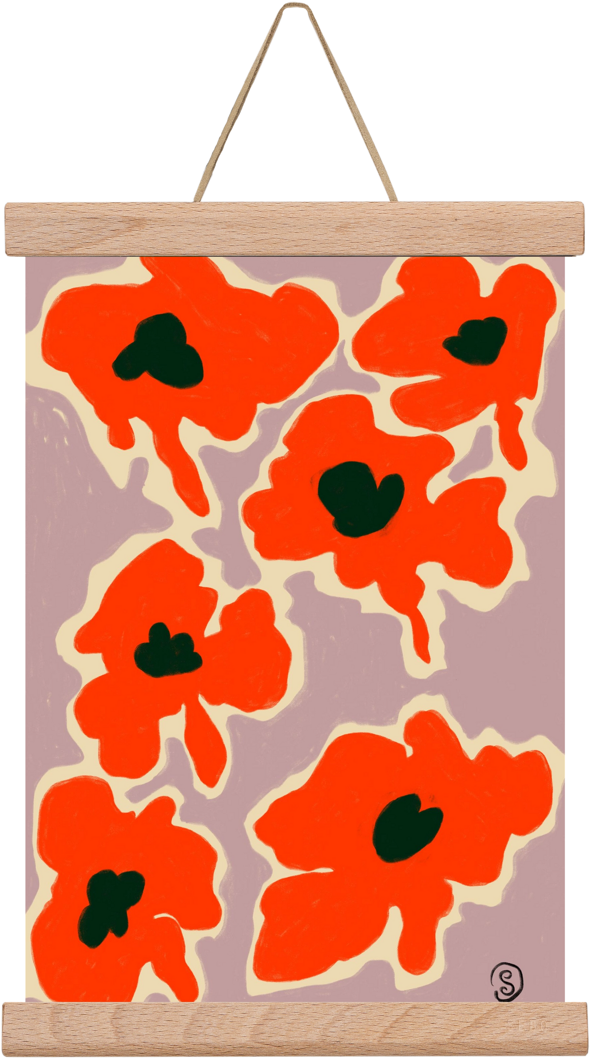 POPPY, 20x30 cm (20x30 cm), Tölgy akasztó